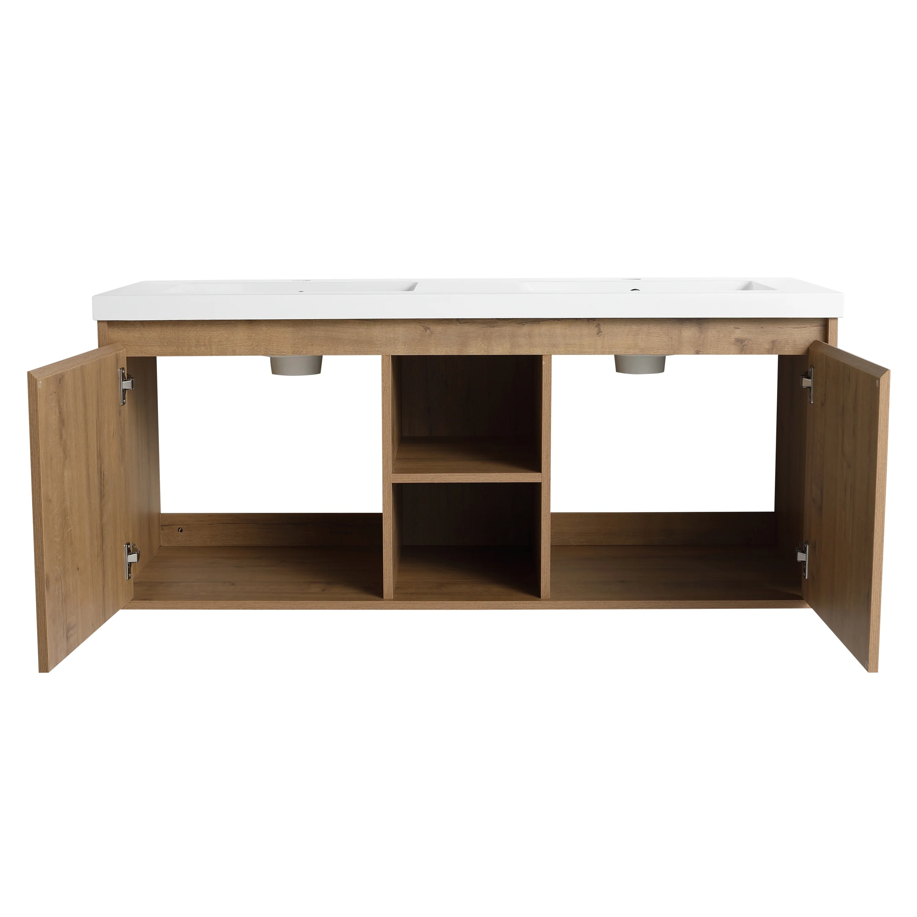 BNK Double Sink Bathroom Vanity in 48 Inch,Bathroom Cabinet with Soft Close Doors&Shelves