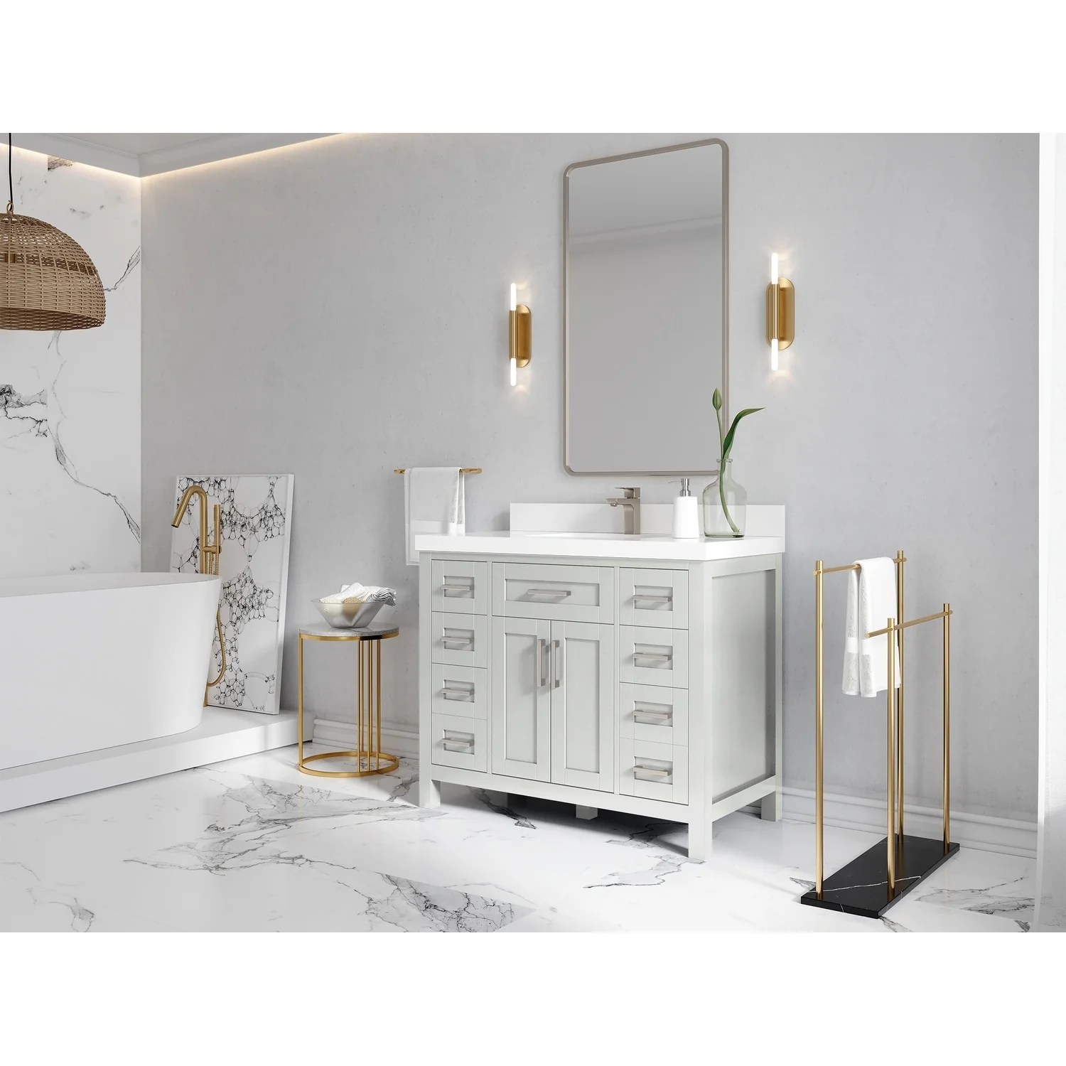 Willow Collections 42 in. W x 22 in. D Cambridge Single Sink Bathroom Vanity with Countertop