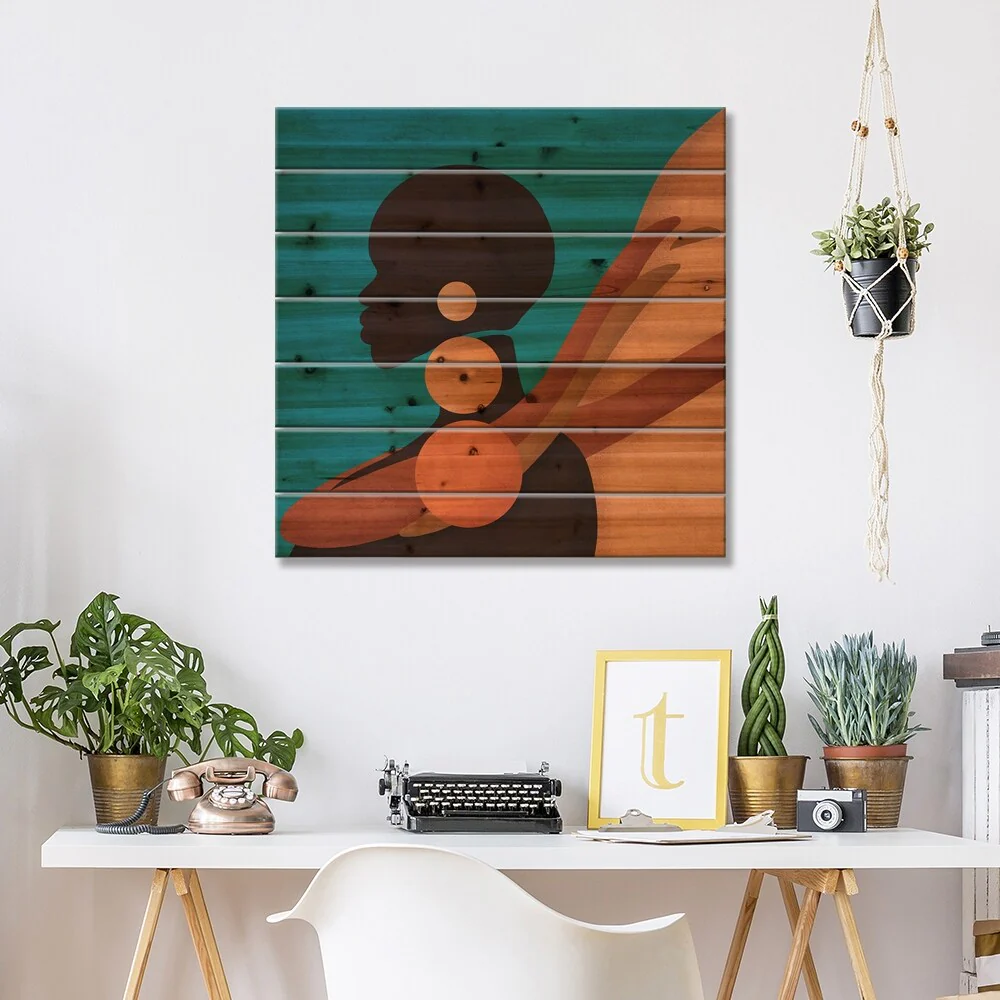 Nya Print On Wood by Reyna Noriega - Multi-Color