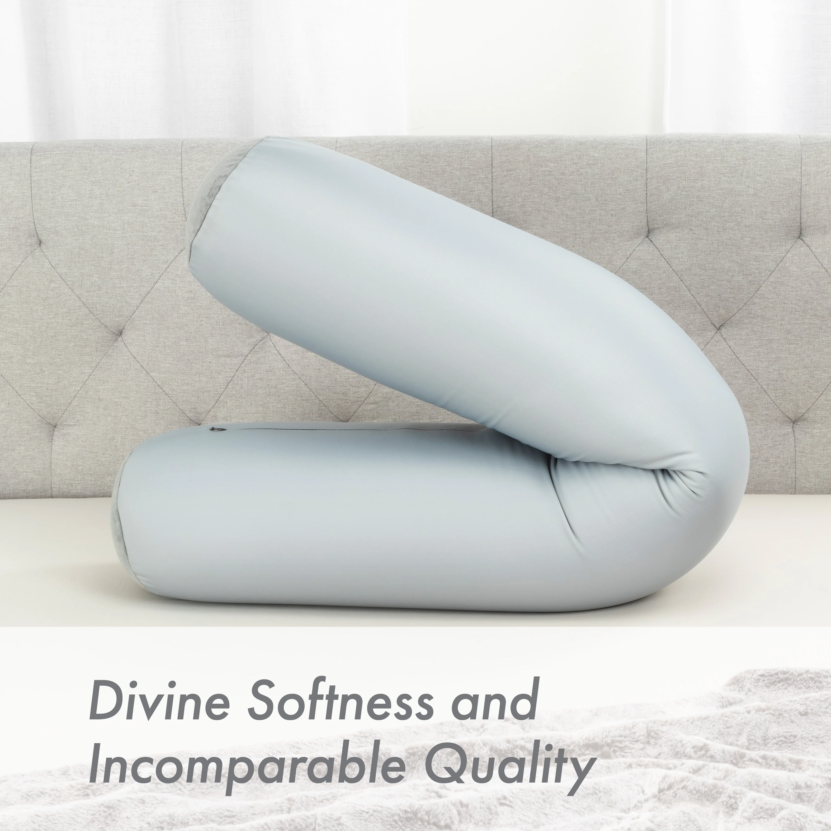 Straight Body Pillow, Premium Microbead,Side Sleeping / Pregnant Women