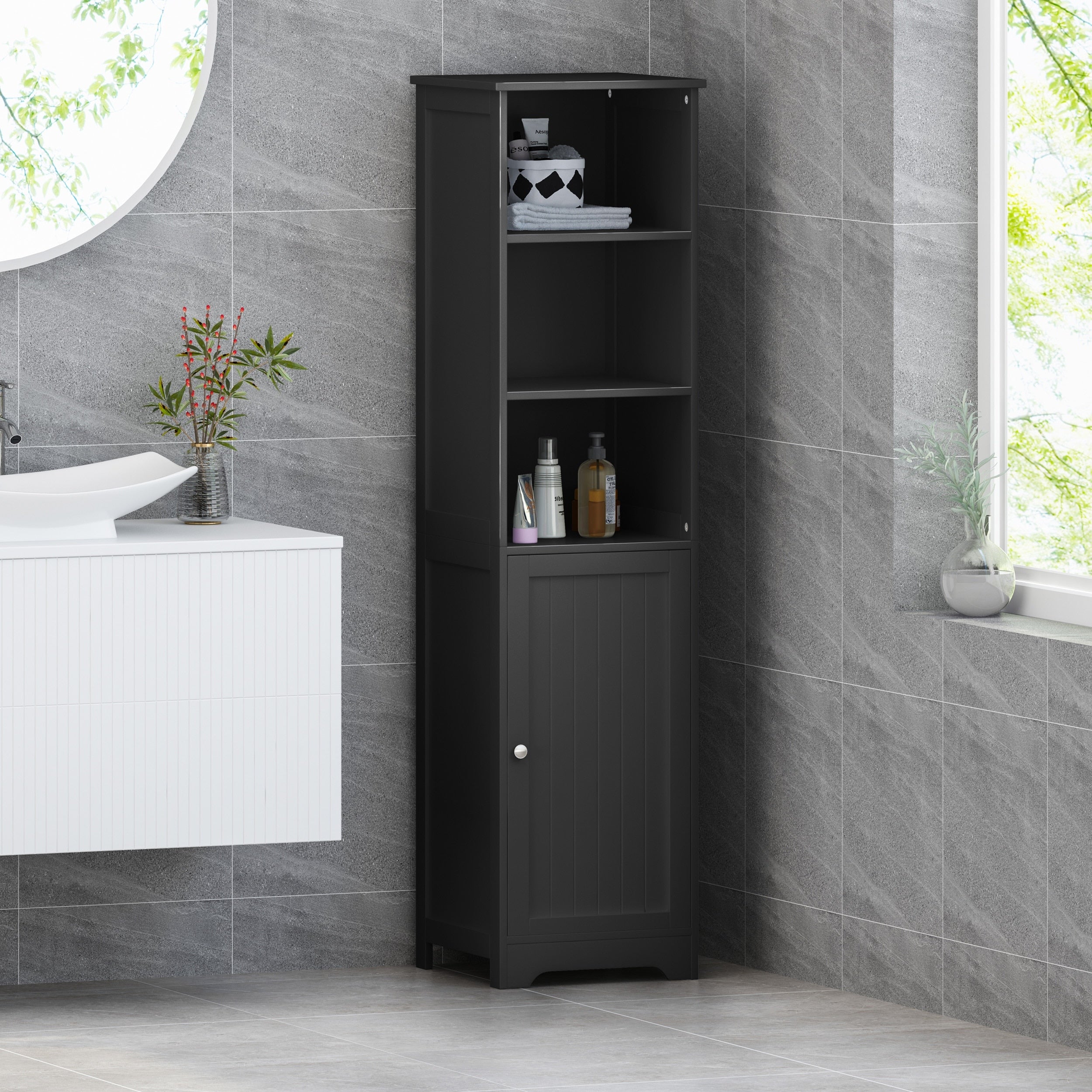 Heineberg Free-standing Bathroom Storage Cabinet by Christopher Knight Home