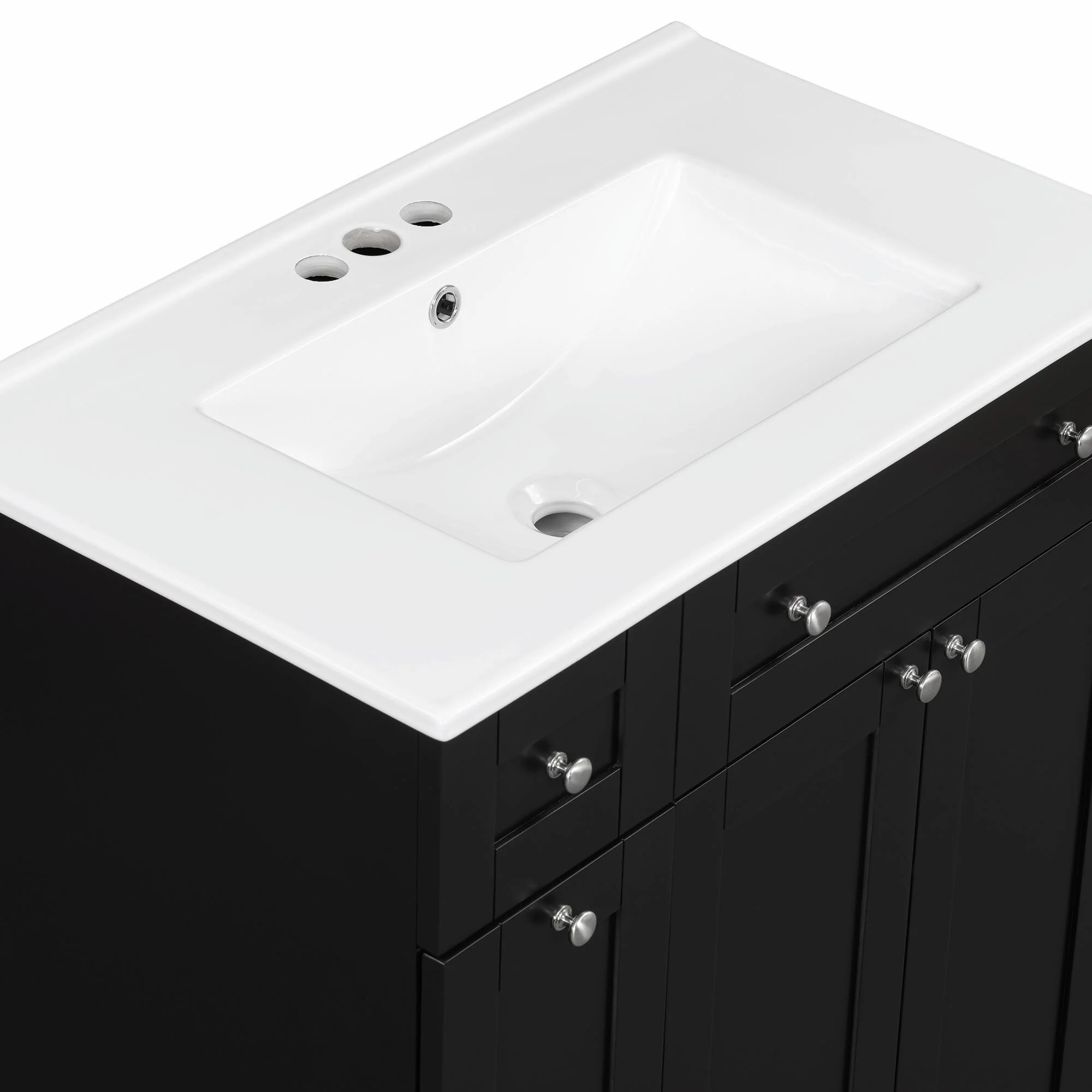 30-Inch Bathroom Vanity with Ceramic Sink Combo