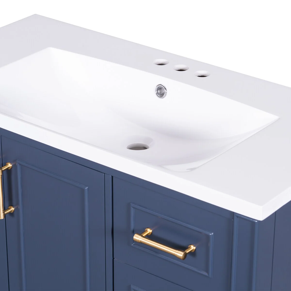 Bathroom Cabinet with Two Doors and Four Drawers