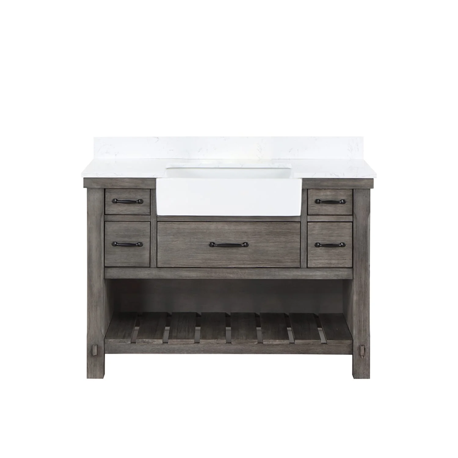 Villareal Bath Vanity with Composite Stone Top without Mirror