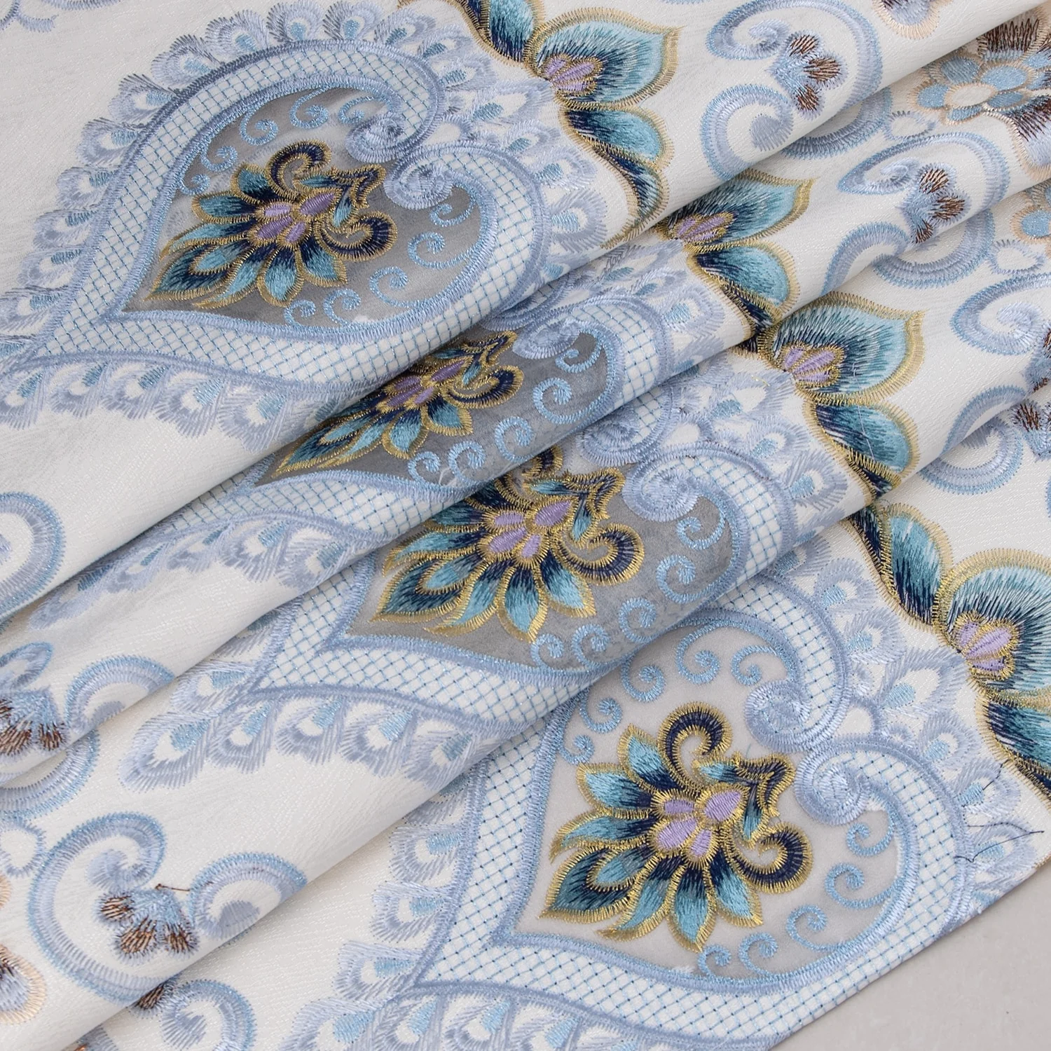 Betsy Macrame Embroidered Window Curtain Panel