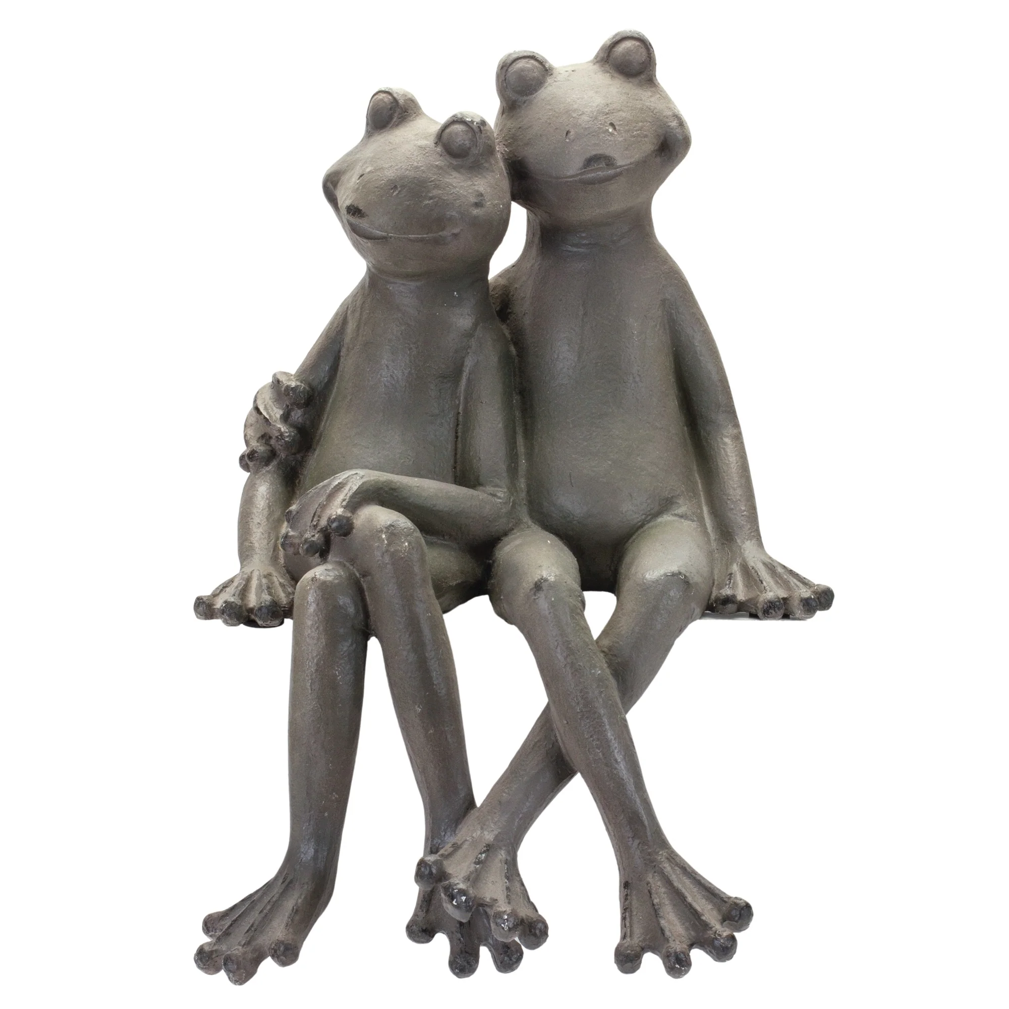 Frog Couple Figurine - 13 x 10.5 x 17.5