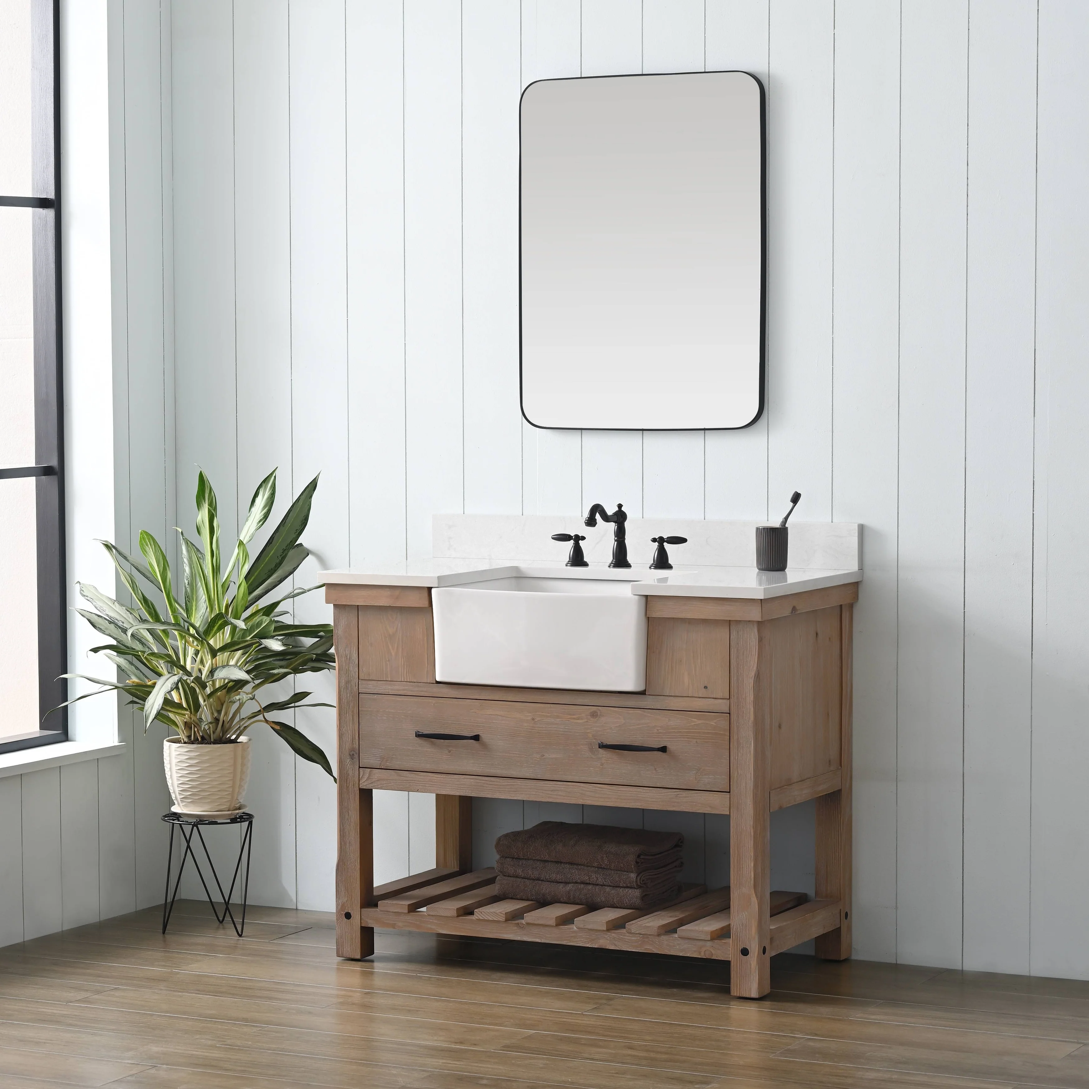 Sudio Design Bathroom Vanity Wesley Weathered Collection.
