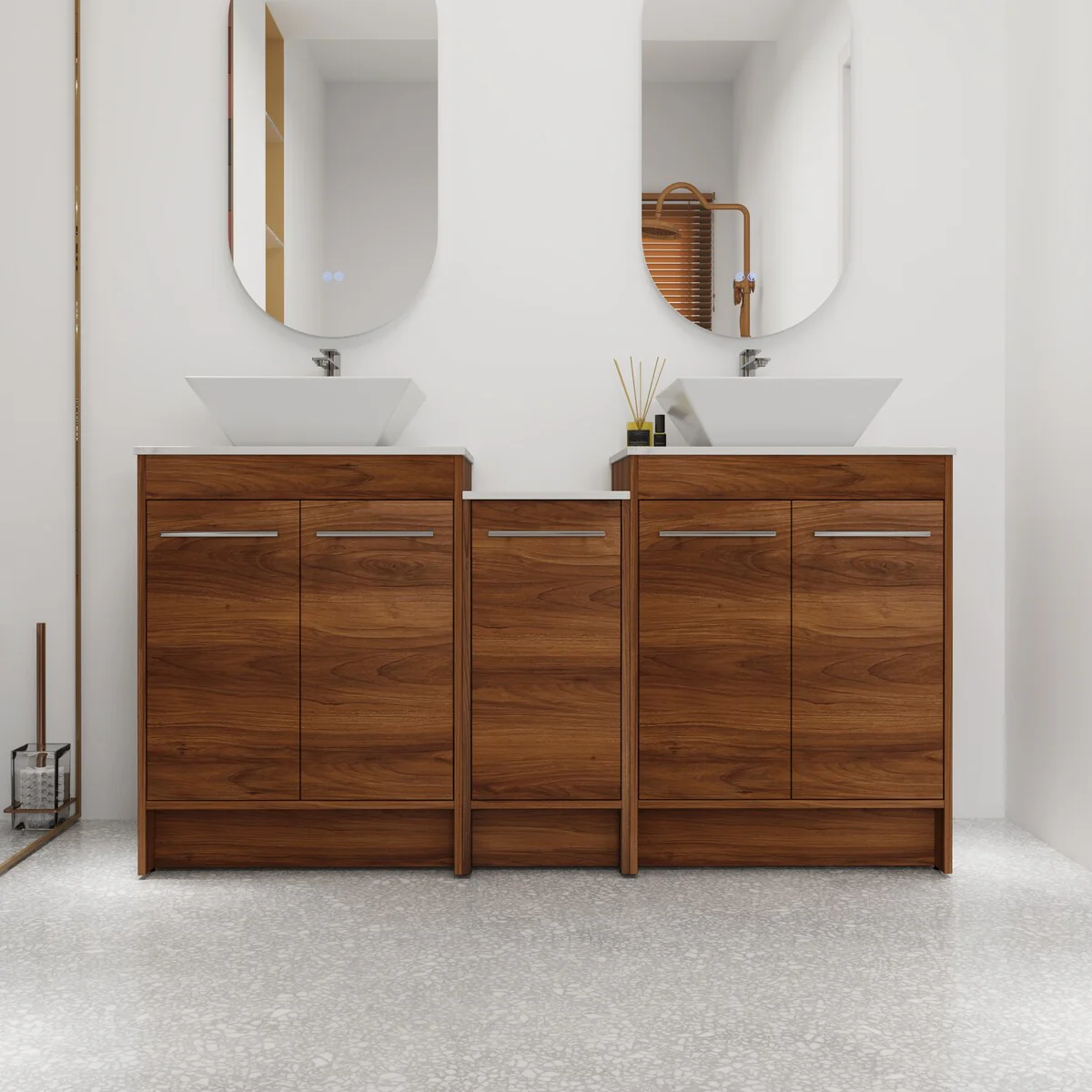 Bathroom Vanity With Sink In 24/36/48/60 Inch, Freestanding Bathroom Vanity With Soft Close Door