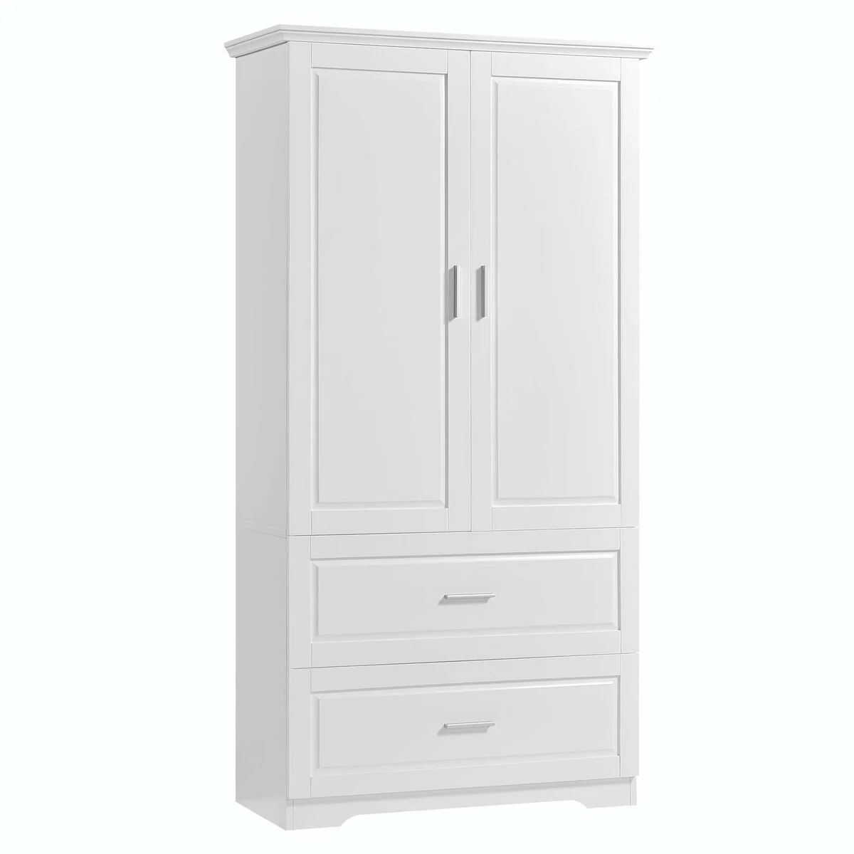 Tall Bathroom Storage Cabinet with Drawers and Adjustable Shelf