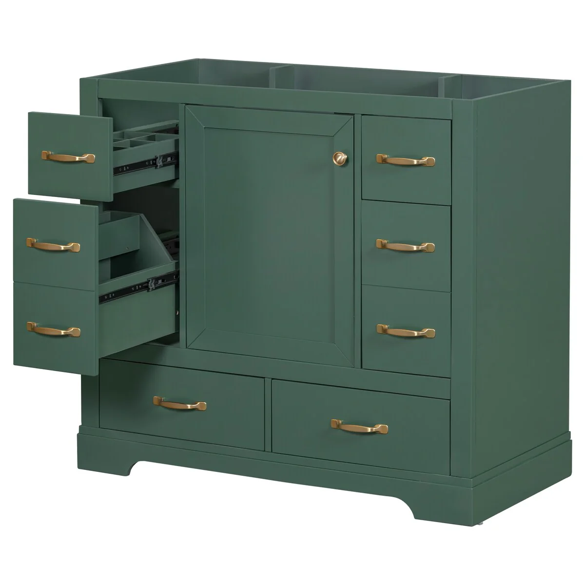 Bathroom Vanity Cabinet with Multi-Functional Drawer and Adjustable Shelf