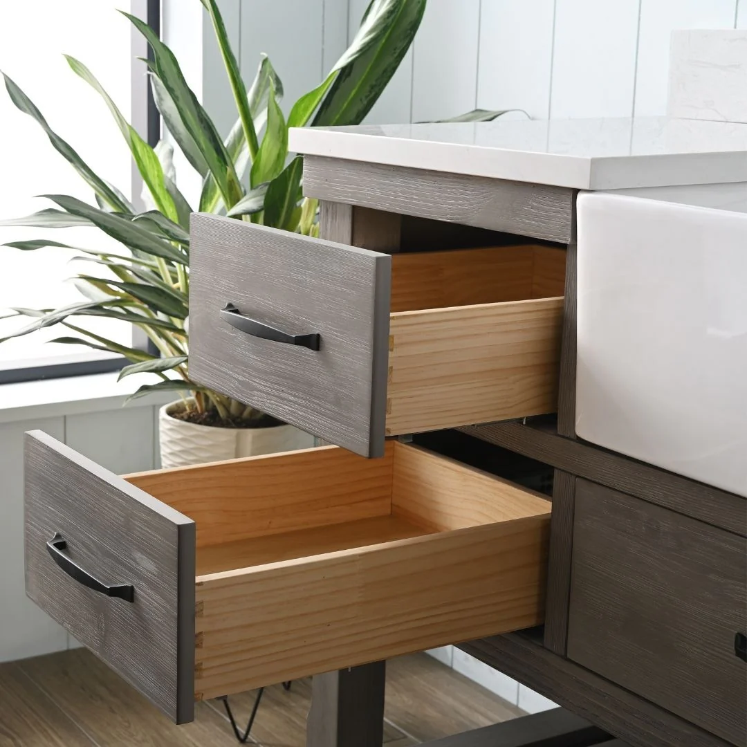 Sudio Design Bathroom Vanity Wesley Weathered Collection.