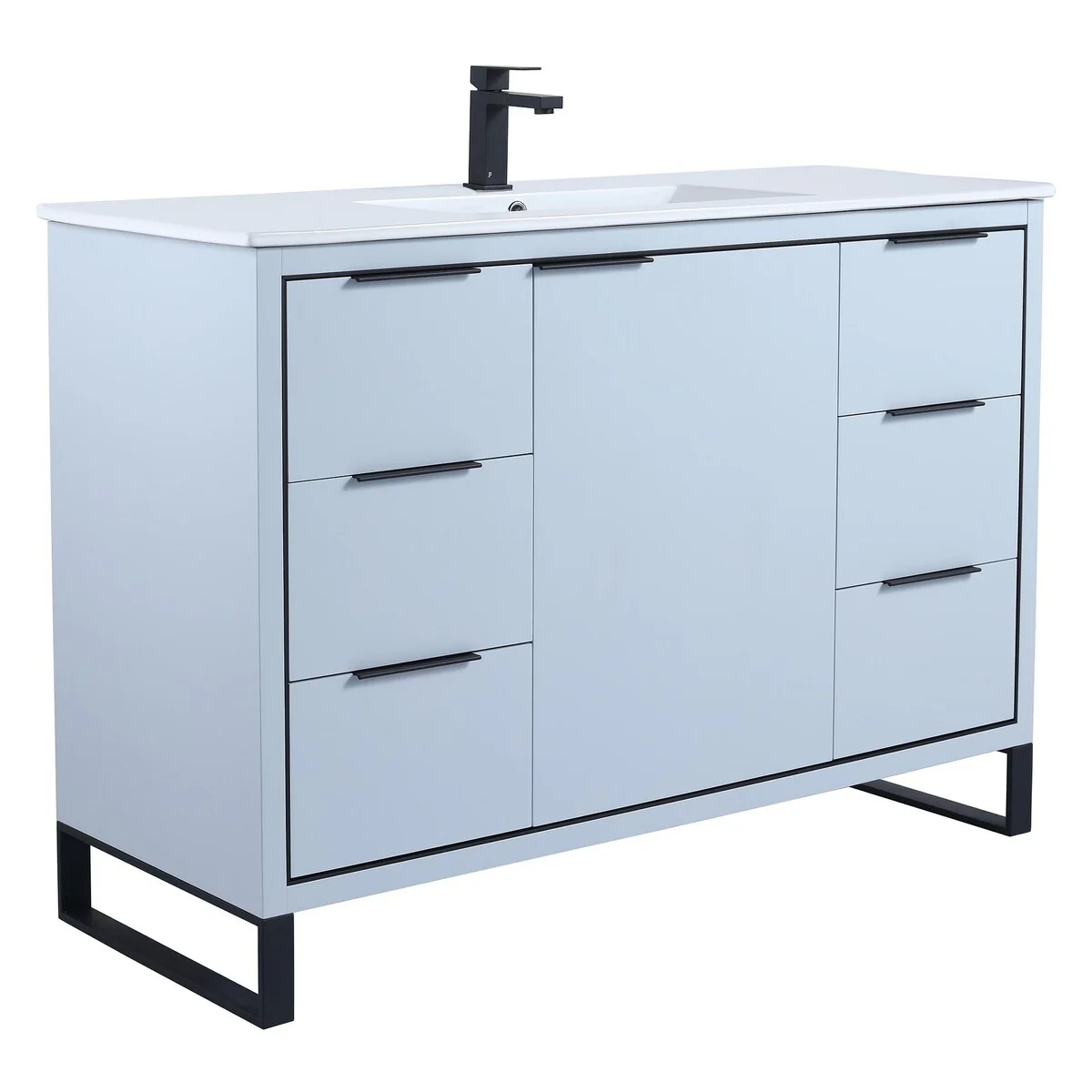 Fine Fixtures Opulence Collection Bathroom Vanity with White Ceramic Sink