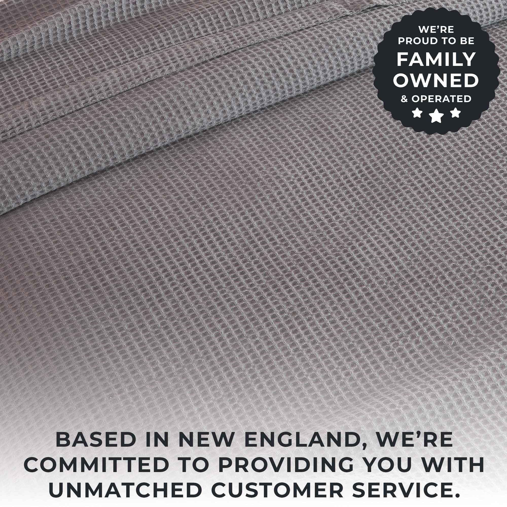 Linery & Co. 100% Cotton All-Season Lightweight Waffle Weave Knit Throw Blanket