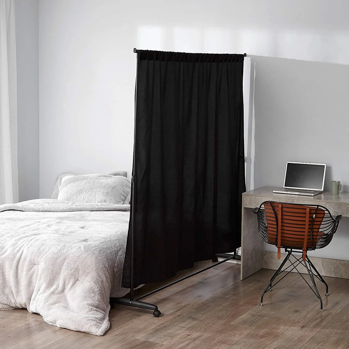 Don't Look At Me Privacy Room Divider - Basics Extendable - Black Frame