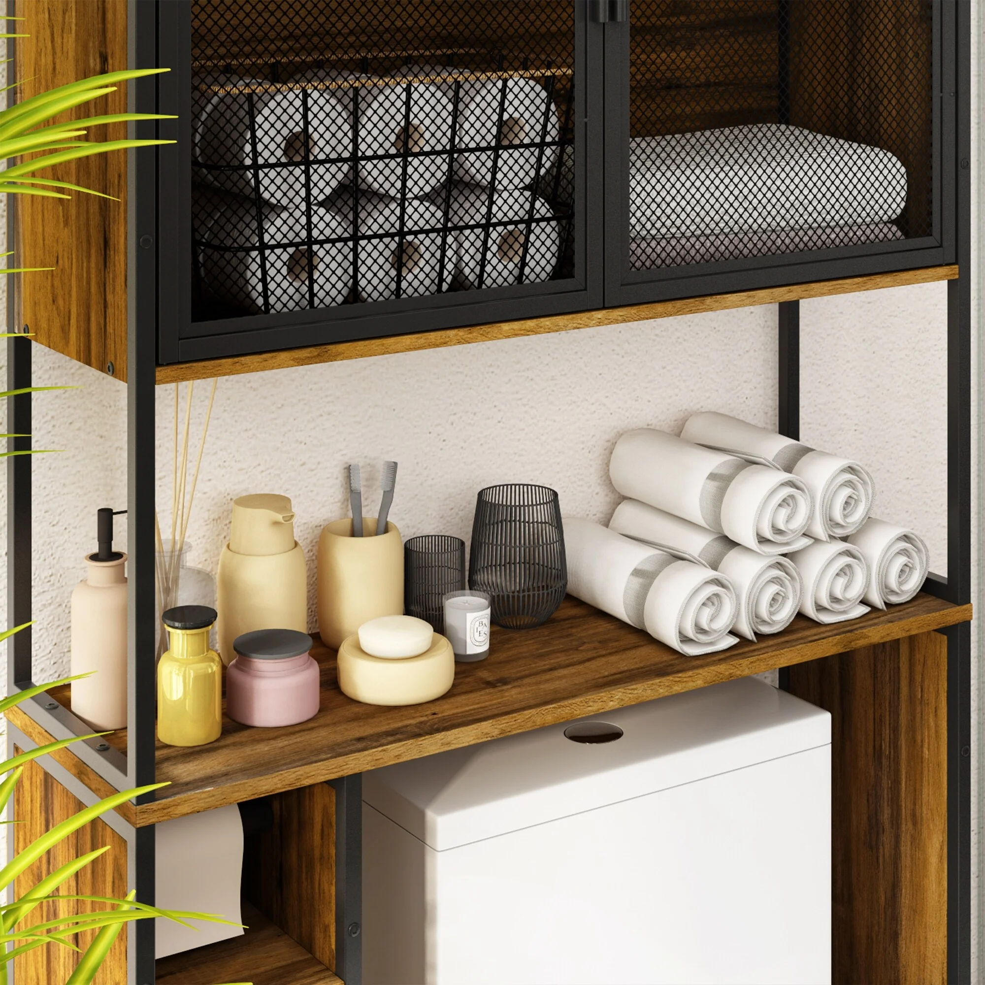Over The Toilet Storage Shelf,Over-The-Toilet Organizer Rack,Bathroom