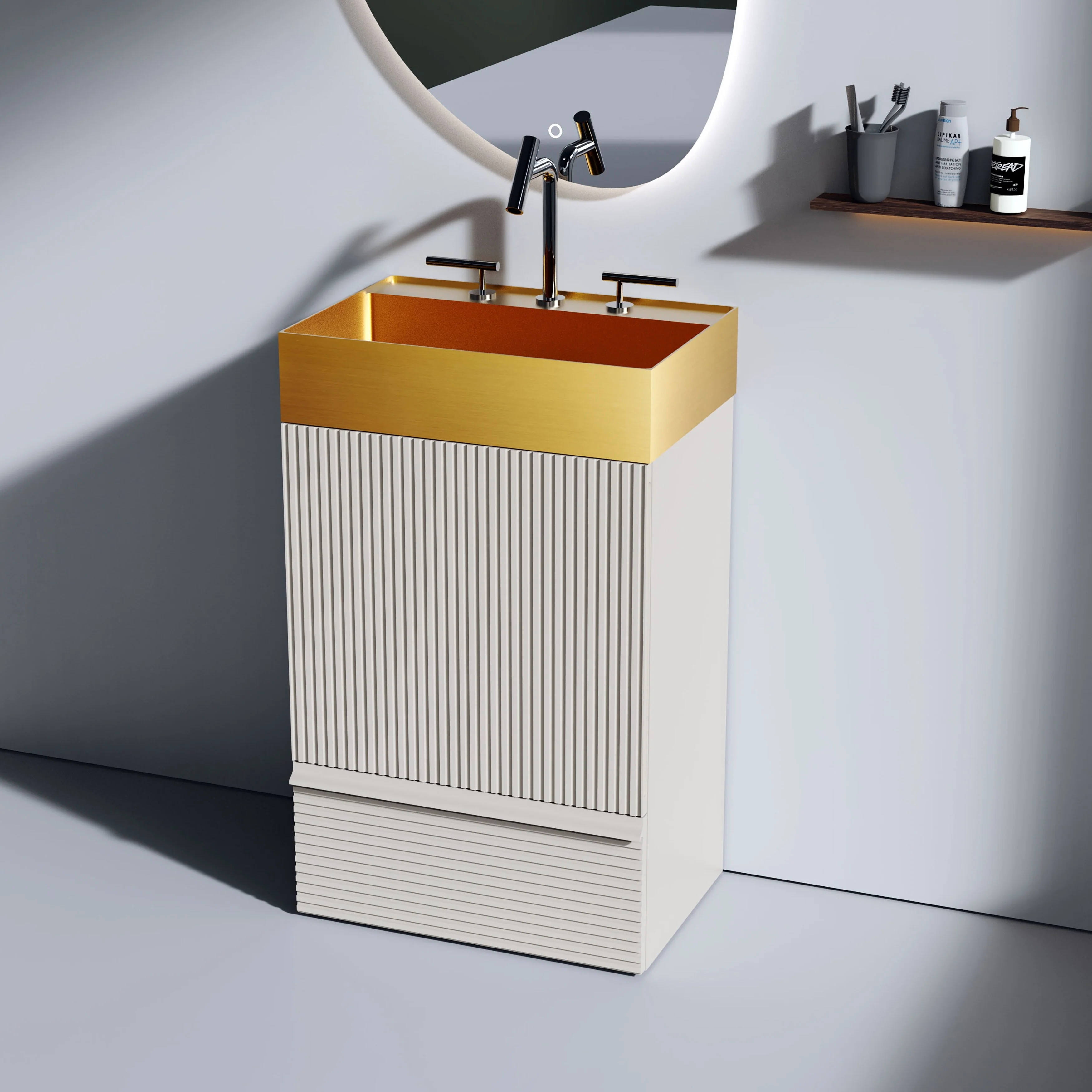 CITTANEO Gada Pro 20'' Modern Freestanding Bathroom Vanity with Sink and Integral Basin
