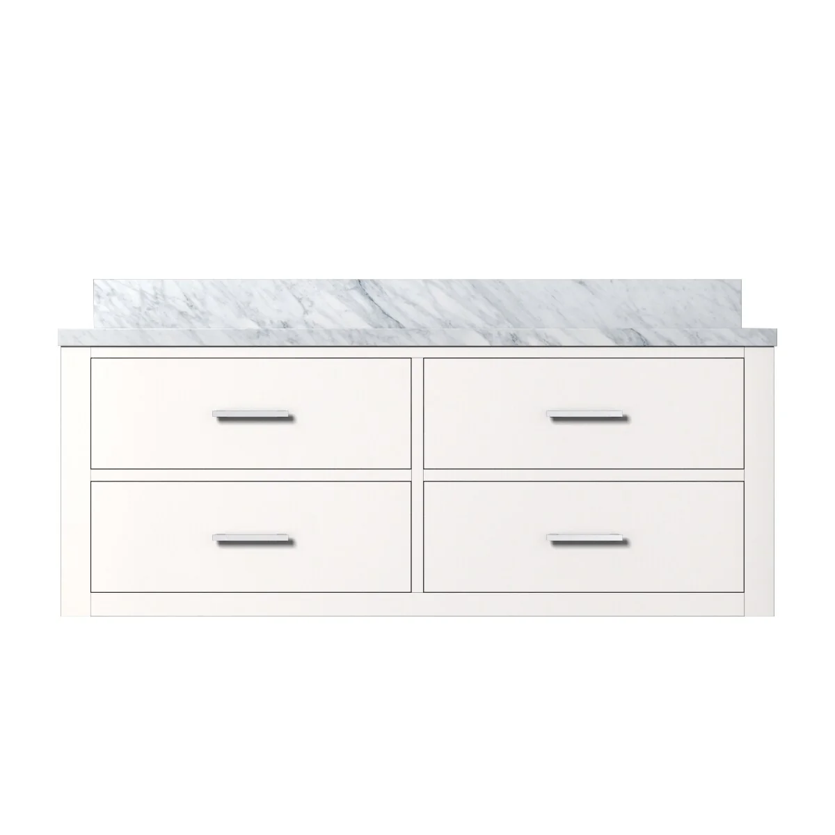 Castor Bath Vanity with Carrara Marble Top and Sink