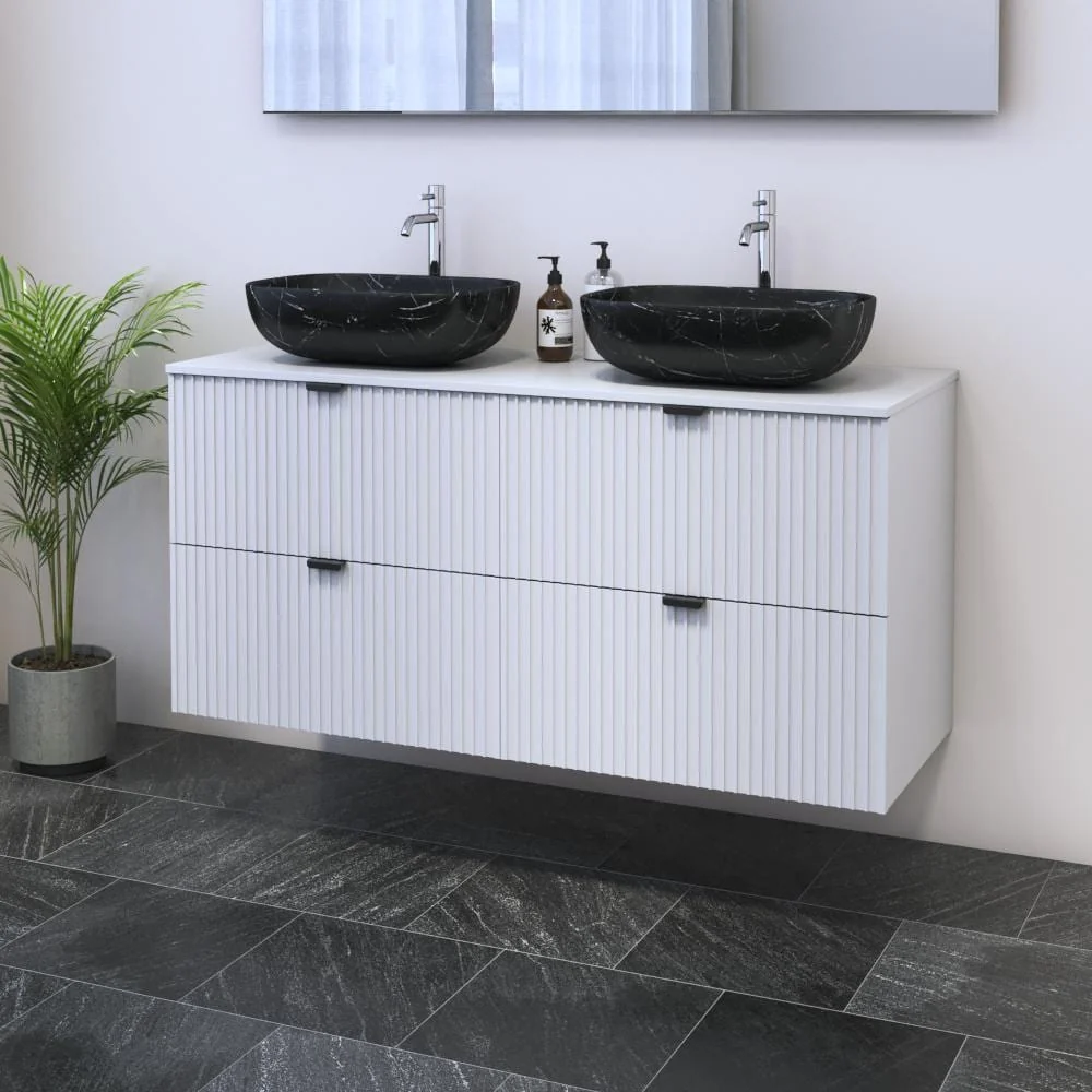 Nicole 4S 120 Double Sink Floating Bathroom Vanity (48