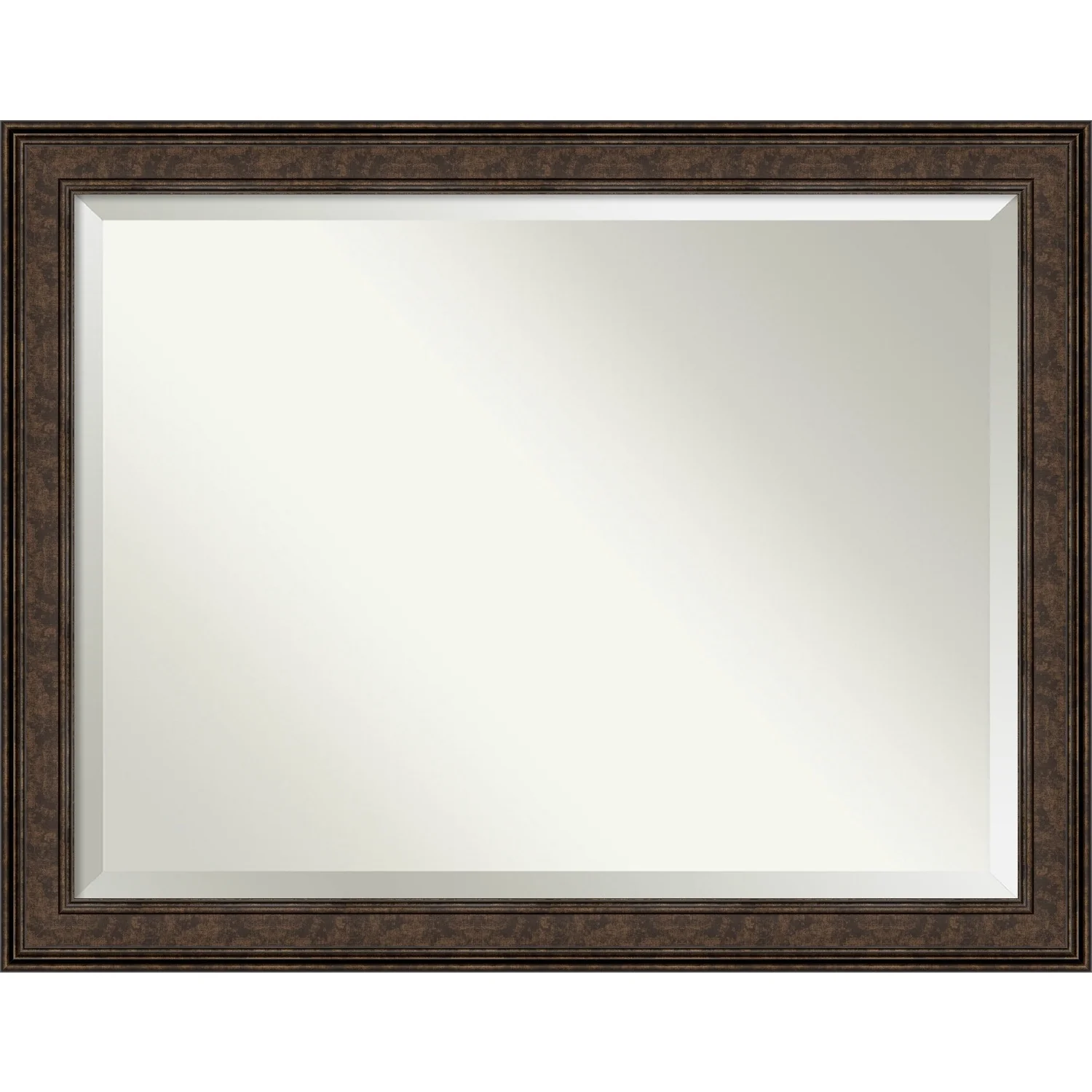 Beveled Bathroom Wall Mirror - Ridge Bronze Frame