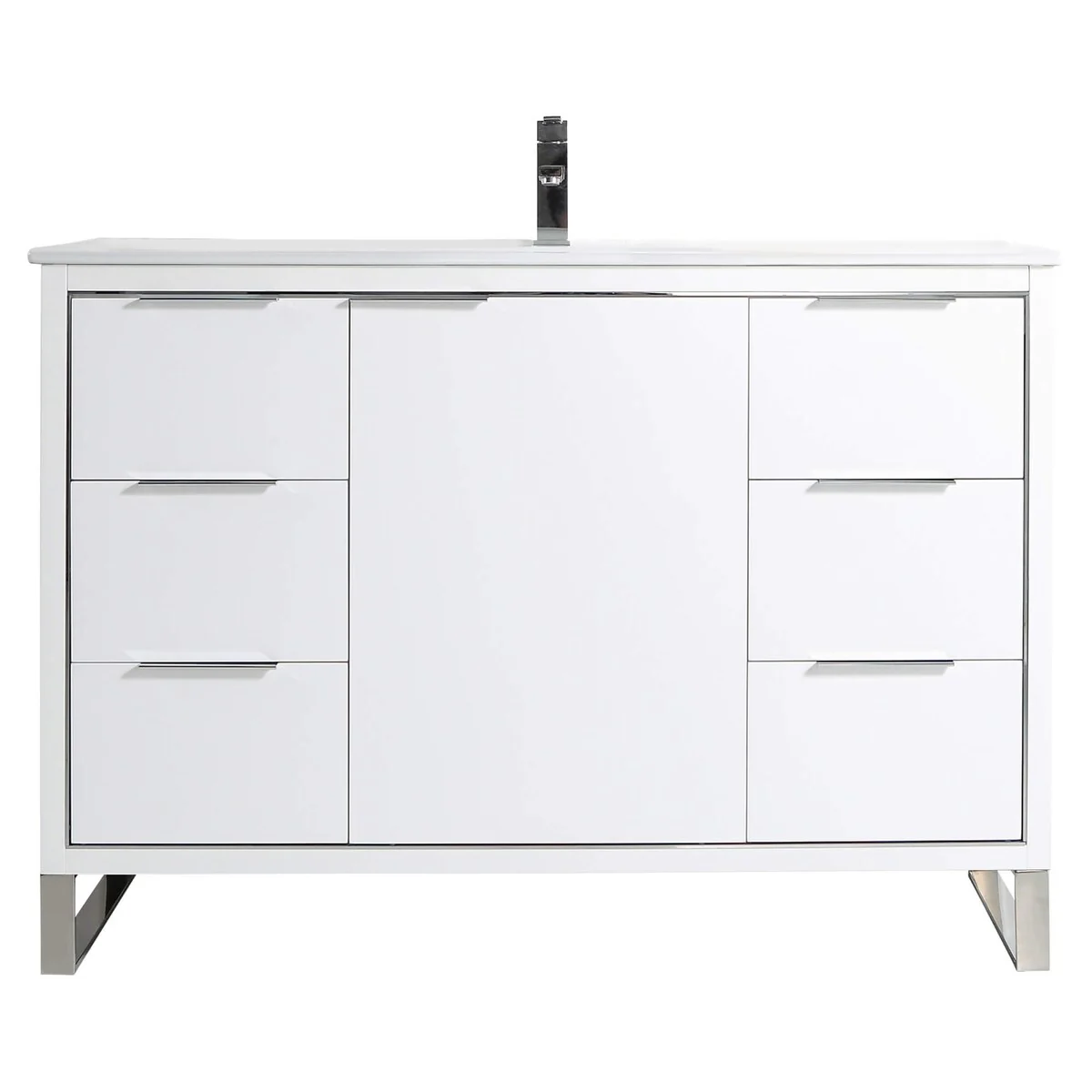 Fine Fixtures Opulence Collection Bathroom Vanity with White Ceramic Sink