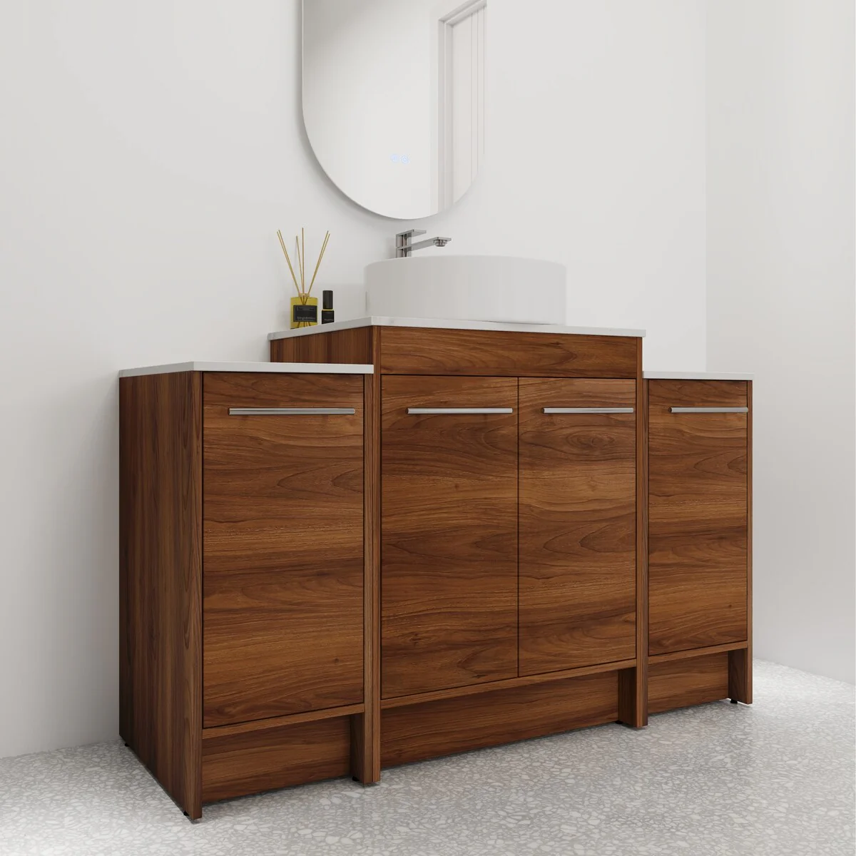 Bathroom Vanity With Sink In 24/36/48/60 Inch, Freestanding Bathroom Vanity With Soft Close Door