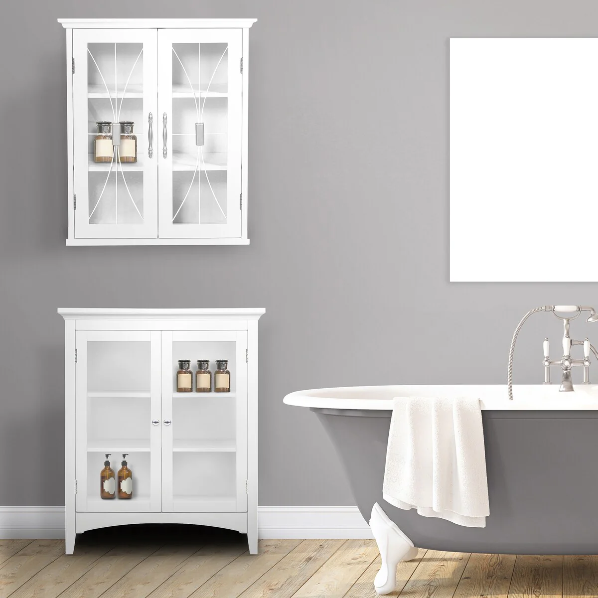 Teamson Home Delaney Removable Two-Door Wall Cabinet