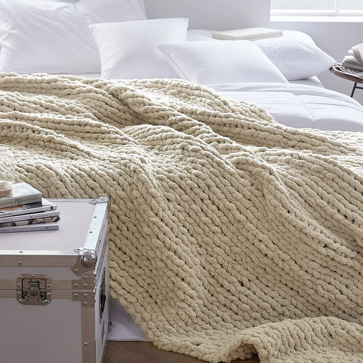 Cozy Potato® Chenille Chunky Knit Throw Blanket