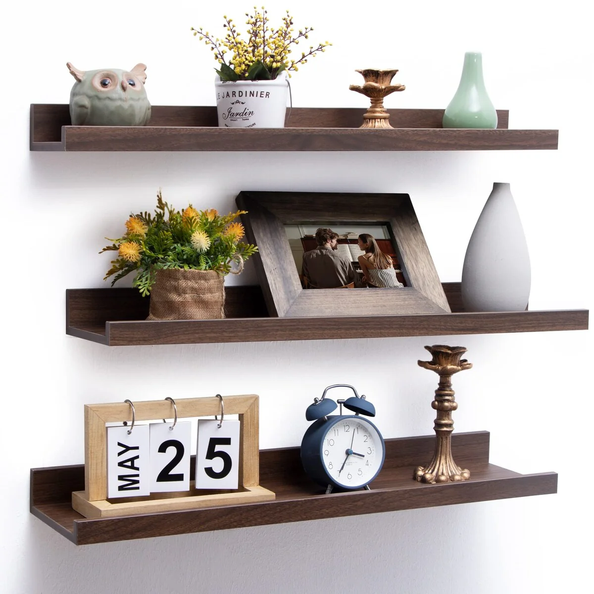 Picture Ledge Shelf, Floating Shelves Wall Mounted Set of 3
