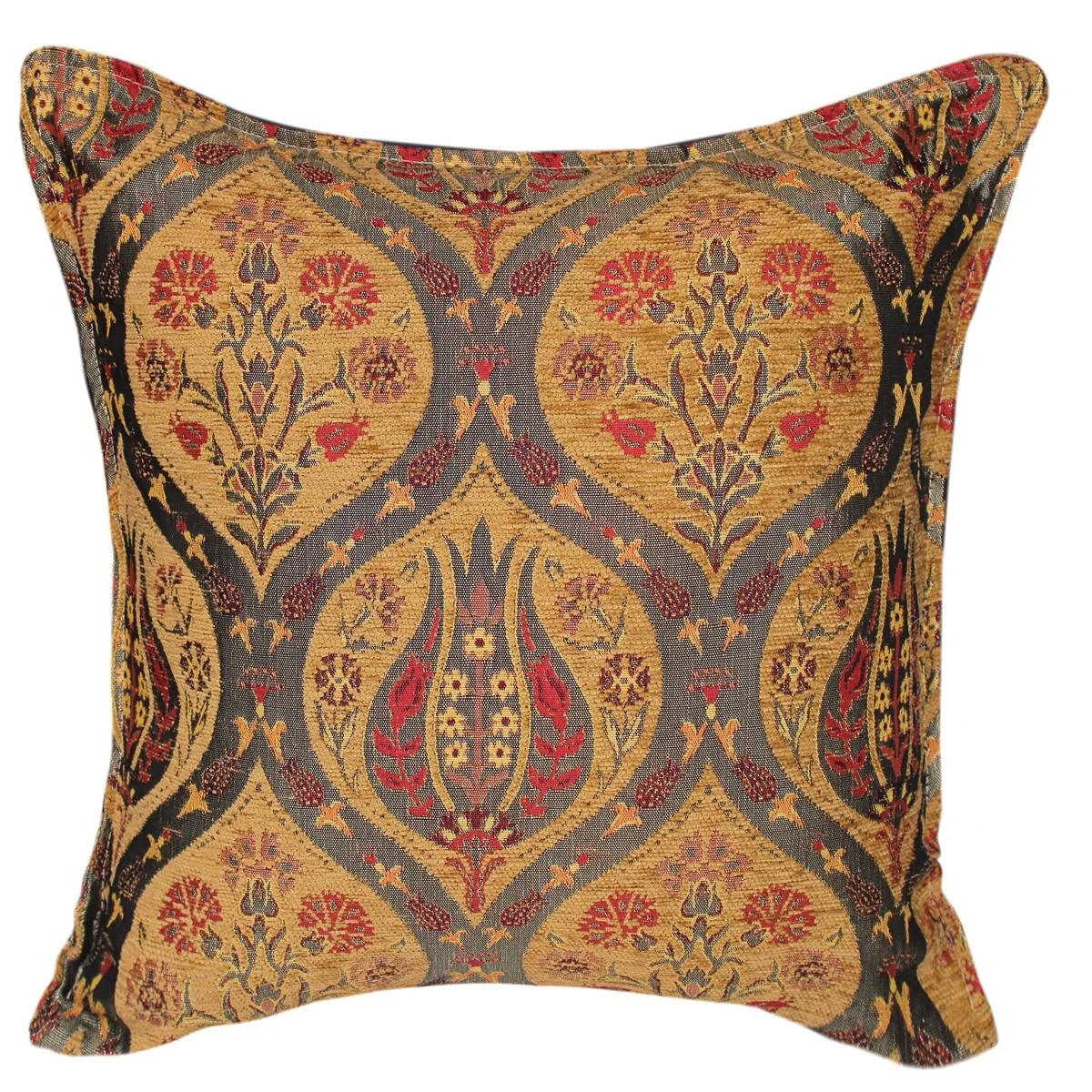 Boho Chic Peony Turkish Throw Pillow
