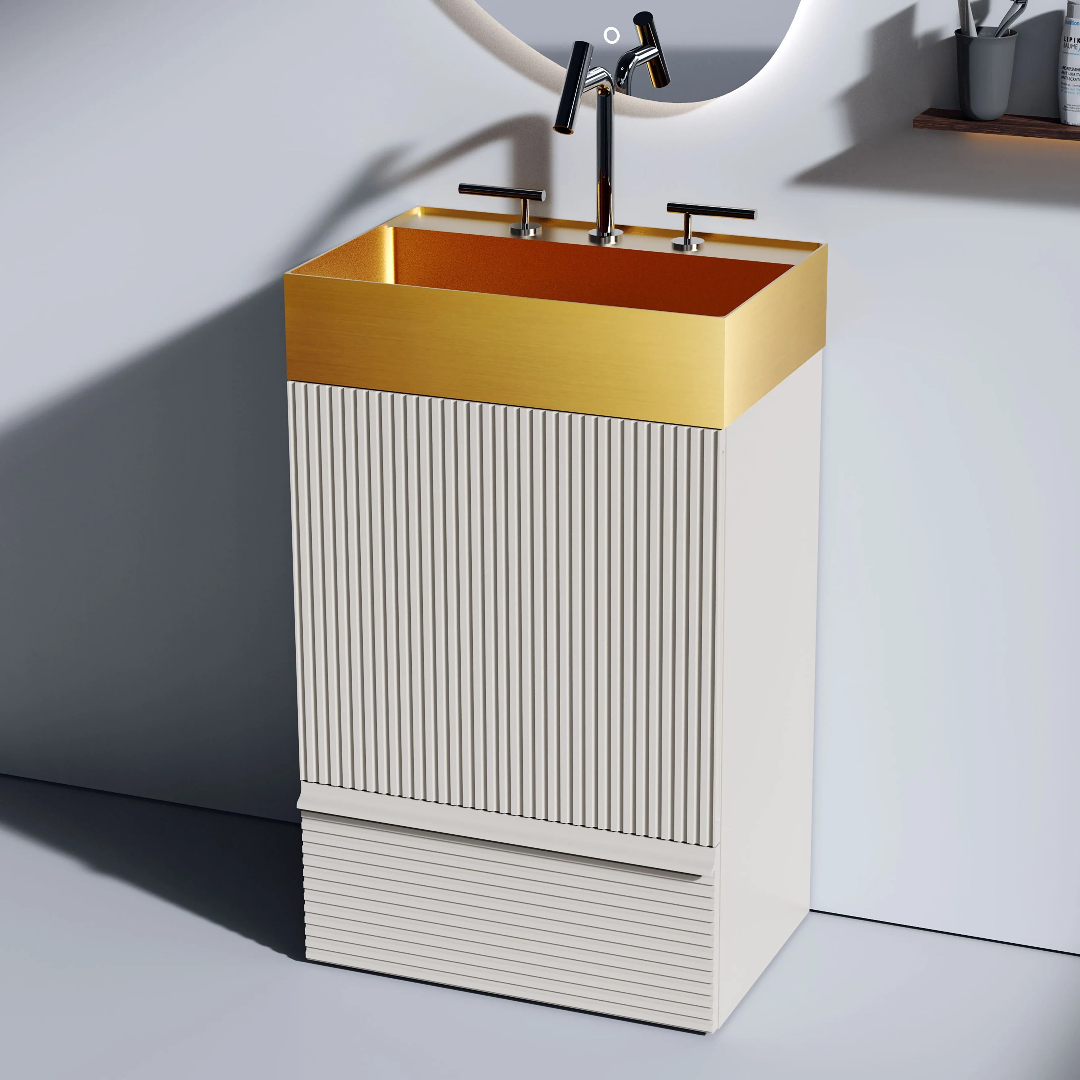 CITTANEO Gada Pro 20'' Modern Freestanding Bathroom Vanity with Sink and Integral Basin