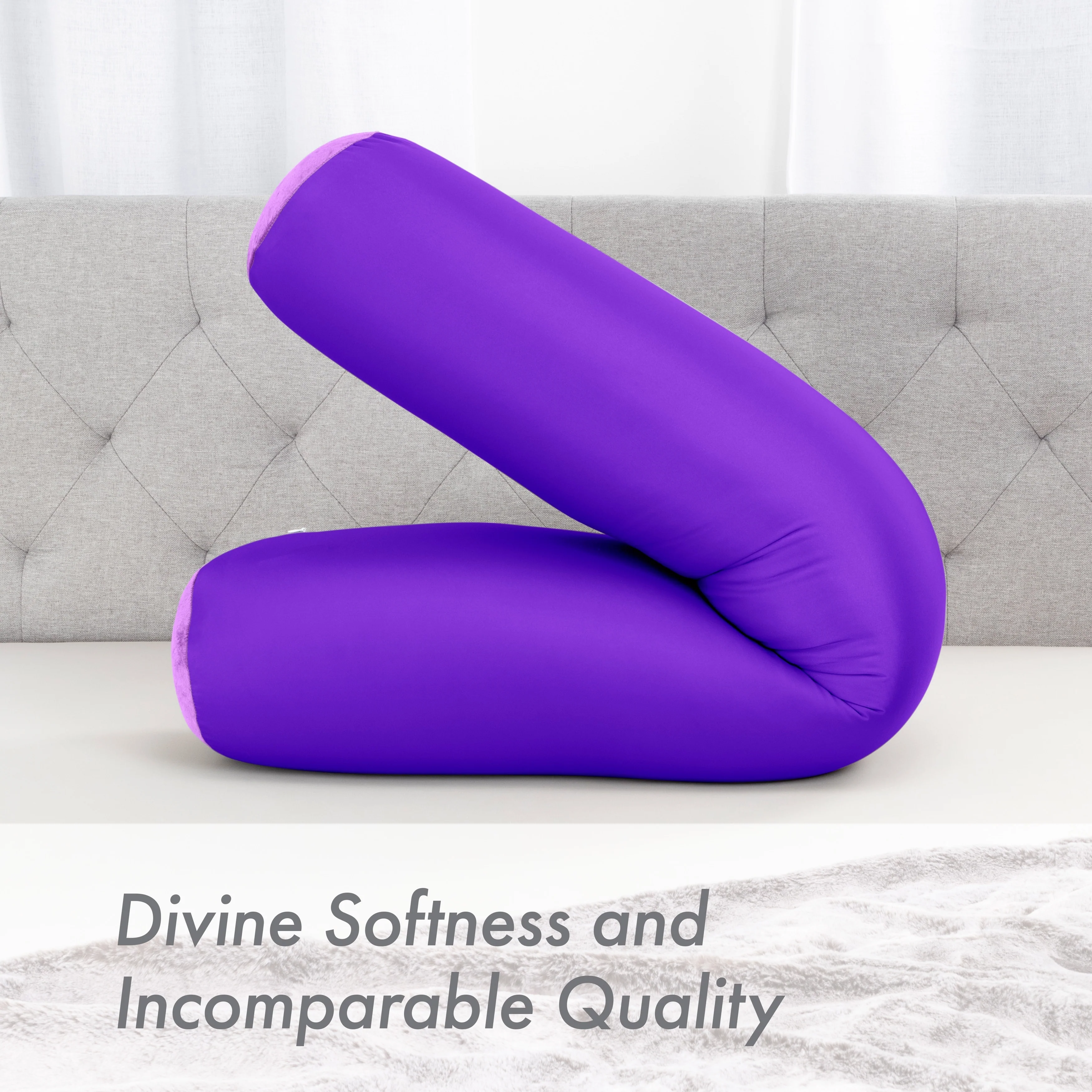 Straight Body Pillow, Premium Microbead,Side Sleeping / Pregnant Women