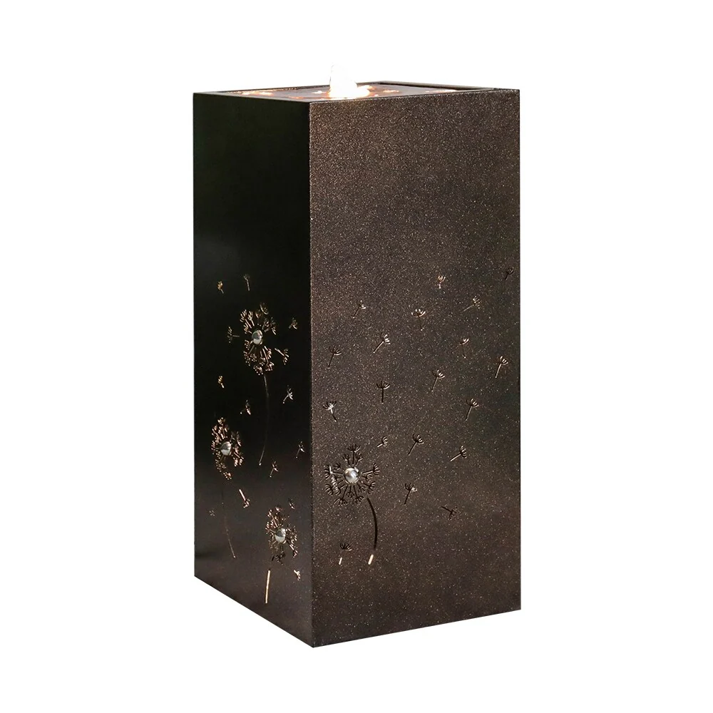 23.6in Indoor Water Fountain w/LED Lights Waterfall Feature for Home