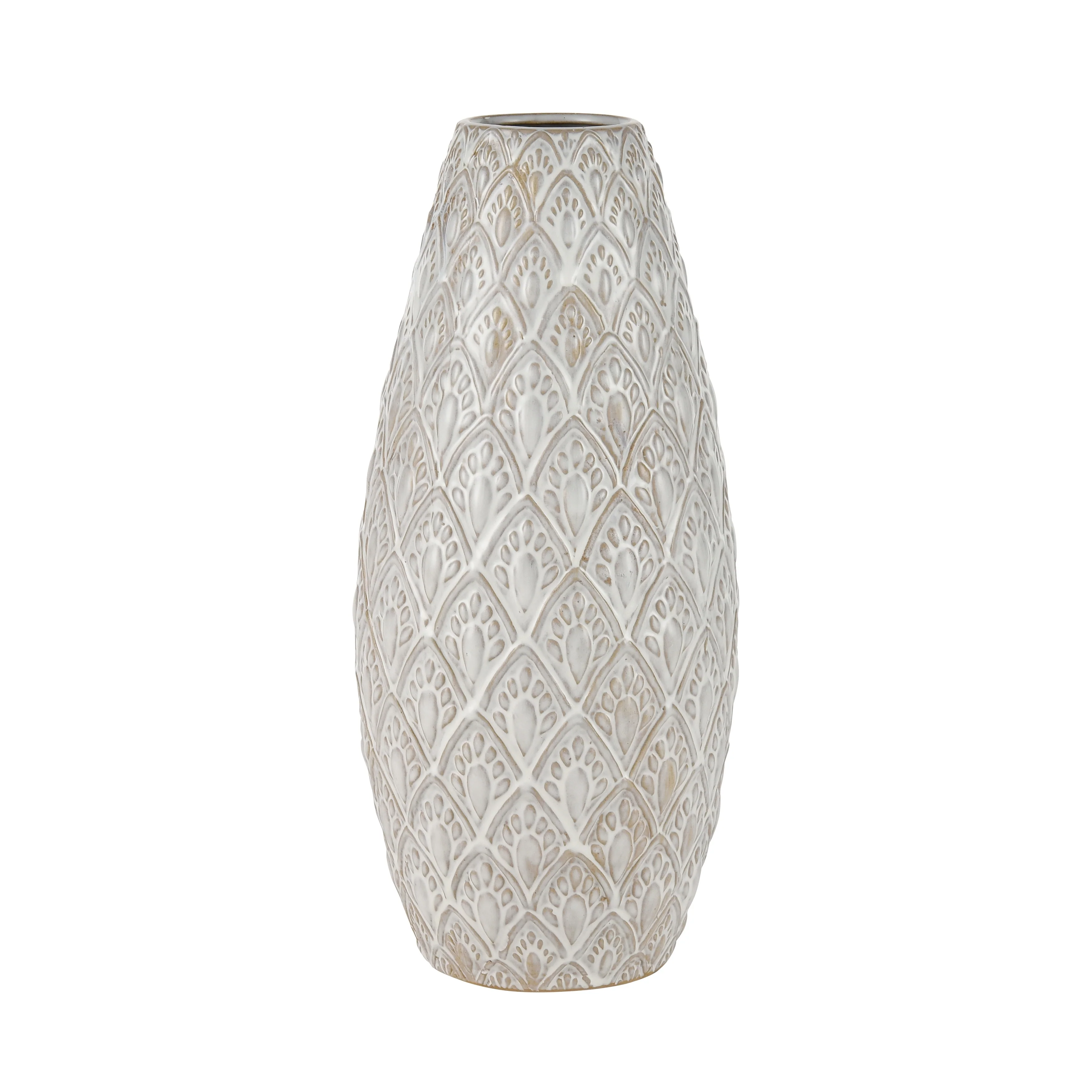 Elk Home Hollywell White Earthenware 8 Inch Wide Vase