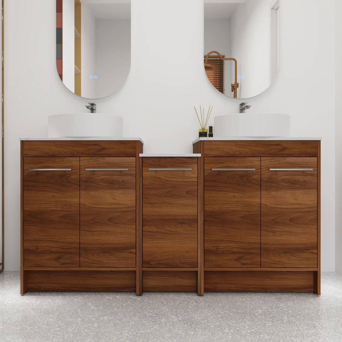 Bathroom Vanity With Sink In 24/36/48/60 Inch, Freestanding Bathroom Vanity With Soft Close Door