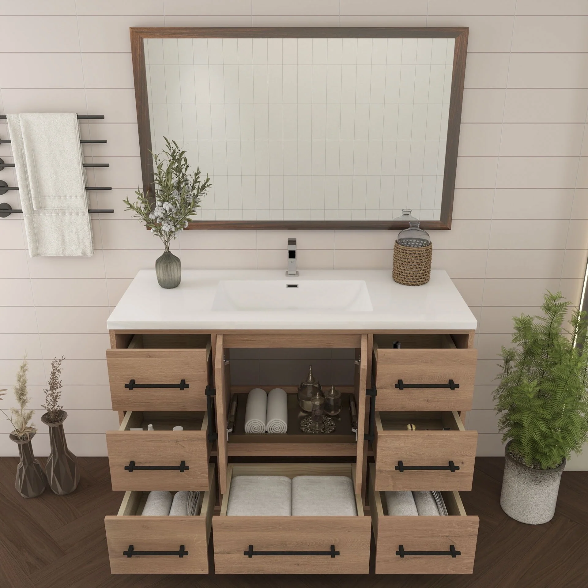 Victoria 48'' Freestanding Vanity with Reinforced Acrylic Sink - 47.5