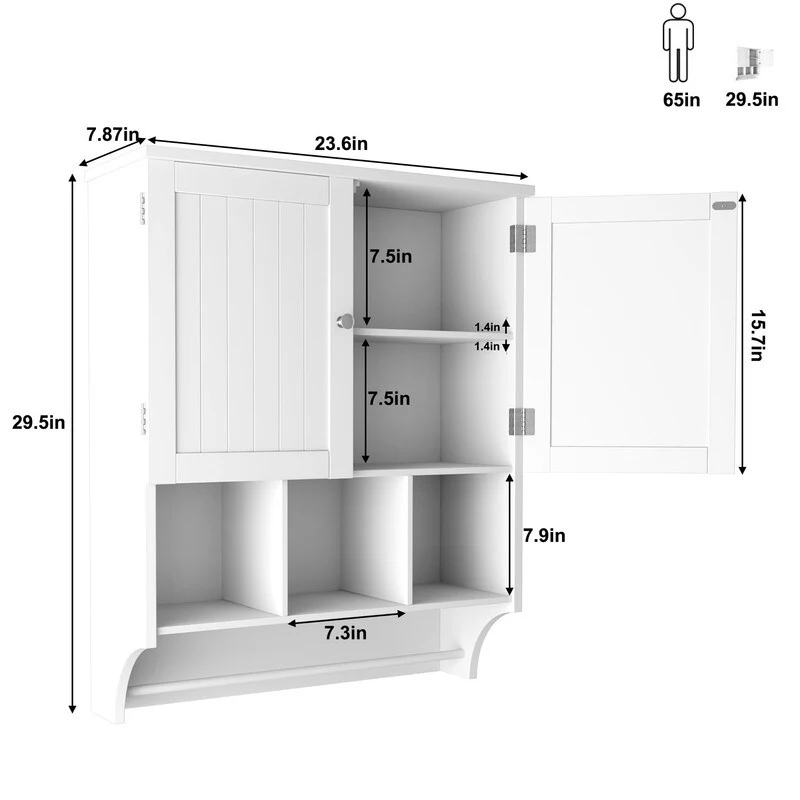 Bathroom Wall Cabinet - 7.87