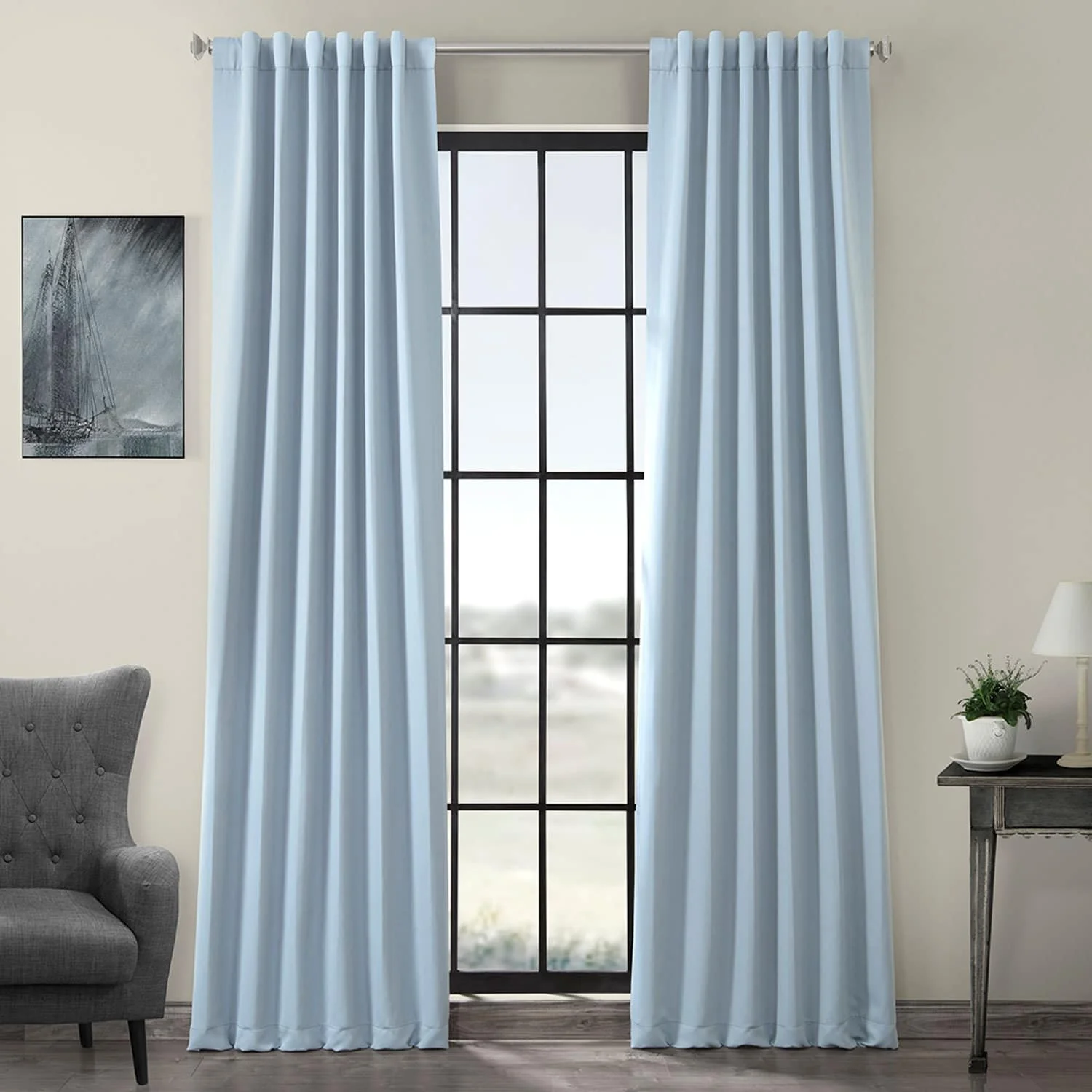 Exclusive Fabrics Room Darkening 120-inch Curtain Panel Pair (2 Panels)