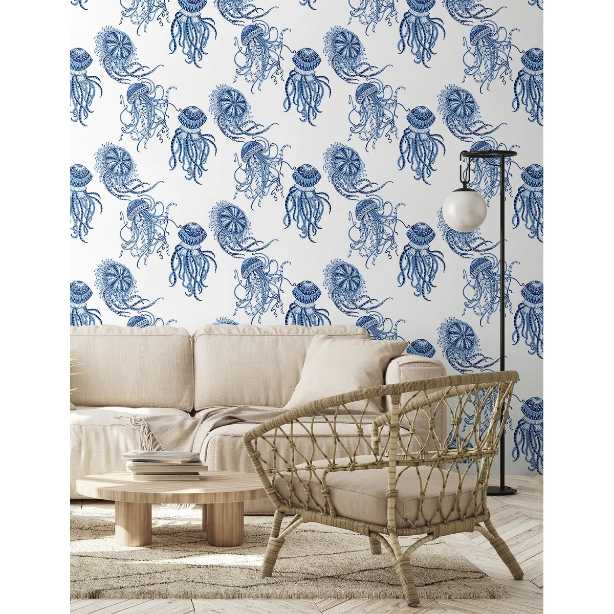 NextWall Jellyfish Peel and Stick Wallpaper