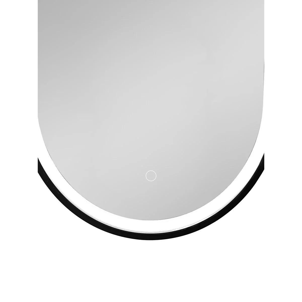 LED Oval Black Metal Framed Wall mount Bathroom Medicine Cabinet