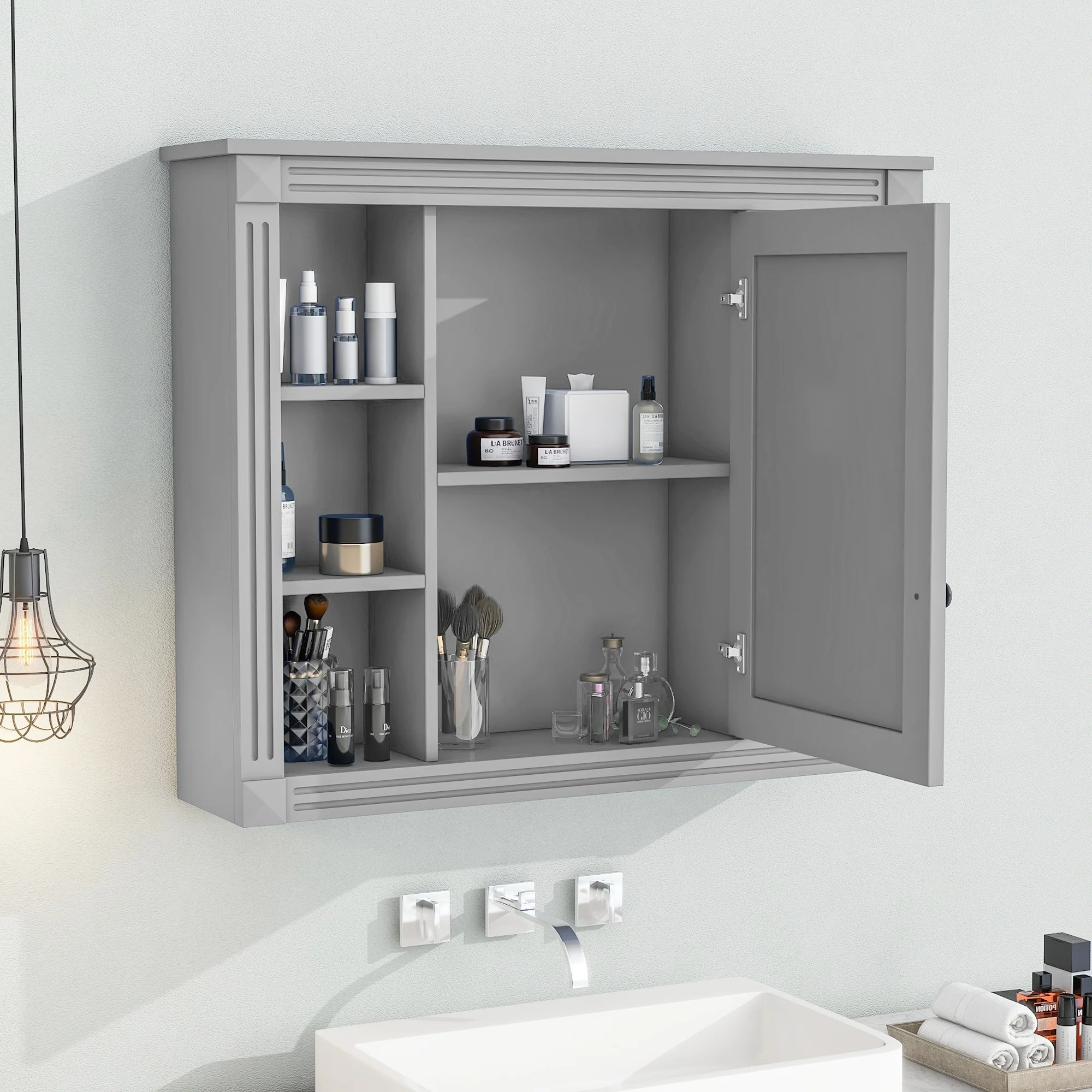 35'' x 28'' Wall Mounted Bathroom Medicine Cabinet - 35