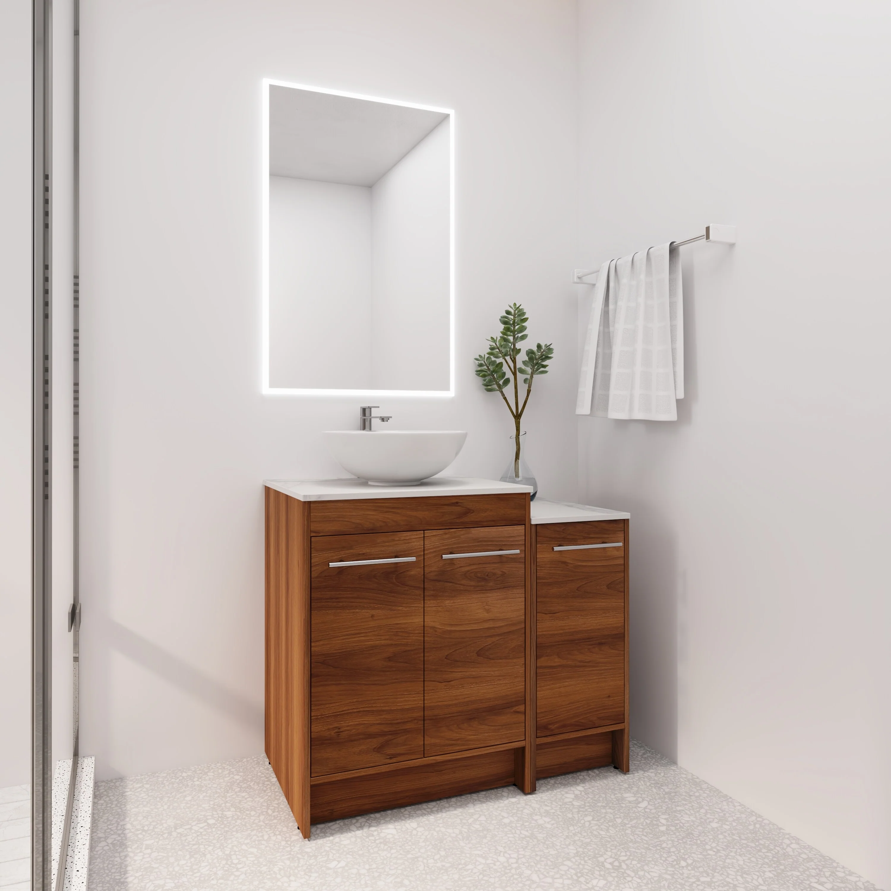 BNK 24/36/48/60 Inch Bathroom Vanity with Sink, Freestanding Bathroom Vanity with Soft Close Doors and Adjustable Shelf