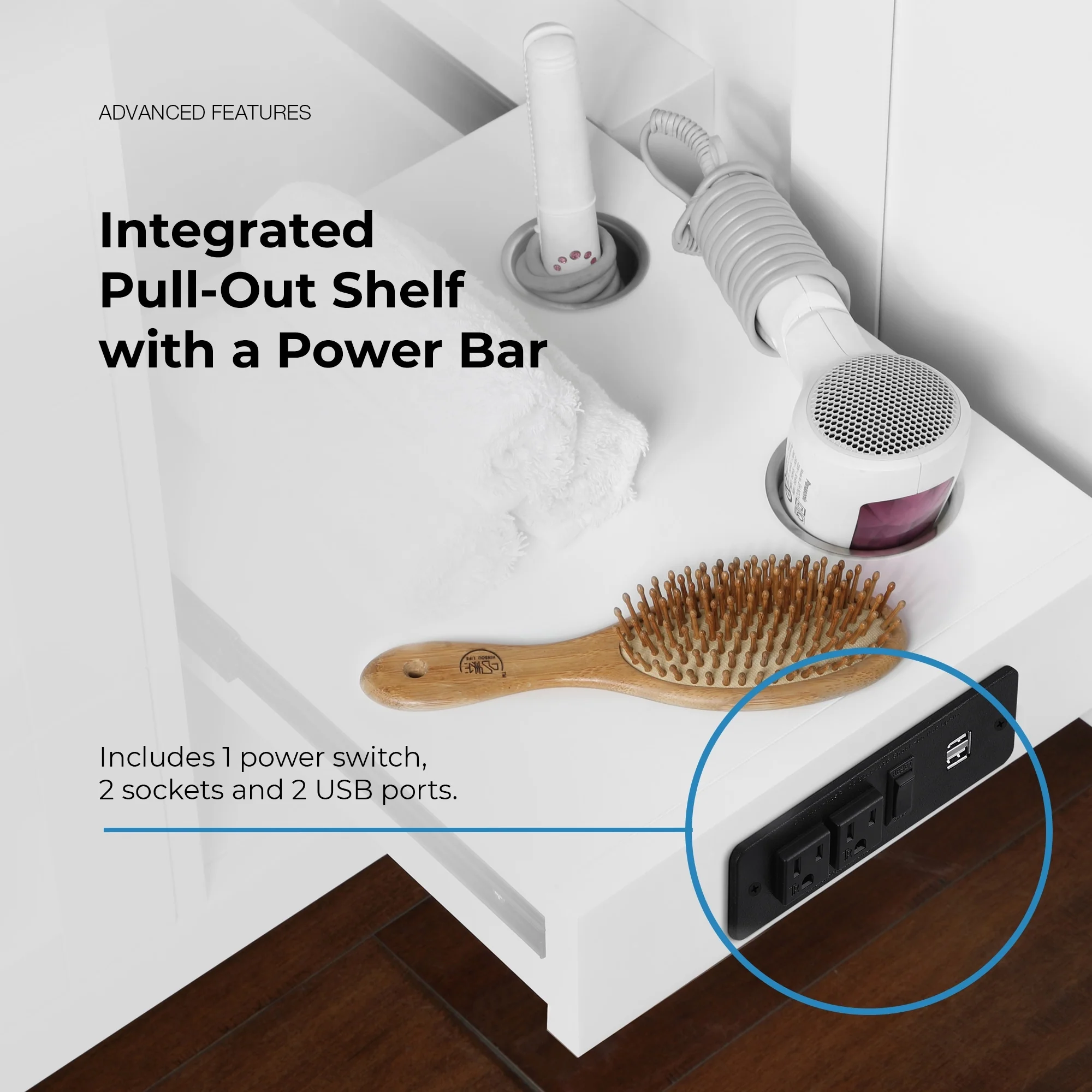 OVE Decors Tahoe II White Single Basin 60-inch Vanity