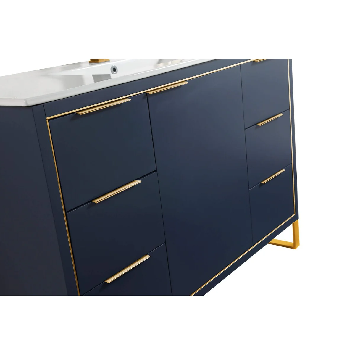 Fine Fixtures Opulence Collection Bathroom Vanity with White Ceramic Sink