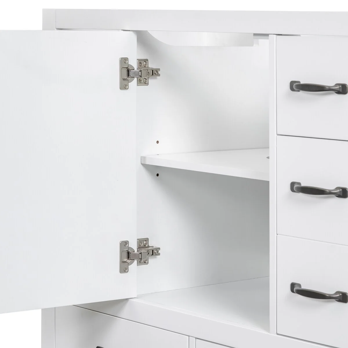 Bathroom Vanity Cabinet with Multi-Functional Drawer and Adjustable Shelf