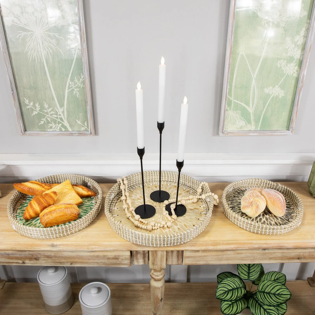 Seagrass and Capiz Display Trays - 15.75