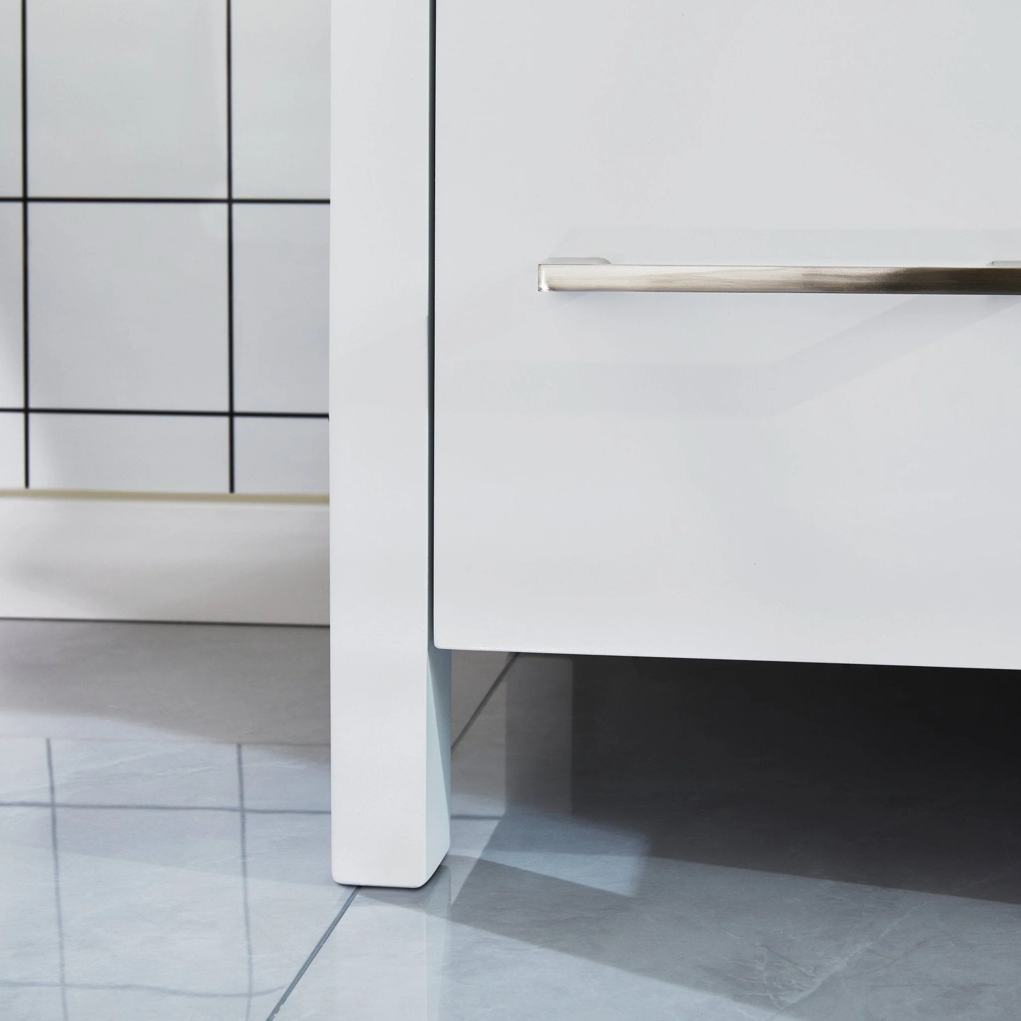 Vanity Art 54-inch Single Sink Bathroom Vanity Set with Engineered Marble Top and Free Mirror - 54 x 18.5 x 36 Inches