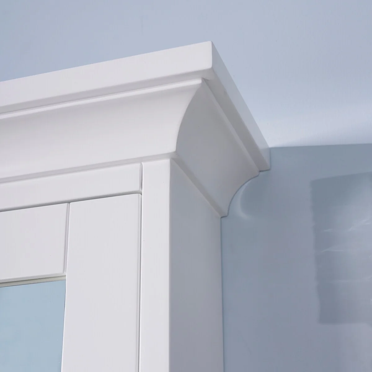 30''H Surface Mount Solid Wood Framed Medicine Cabinet With Mirror And Wooden Shelves