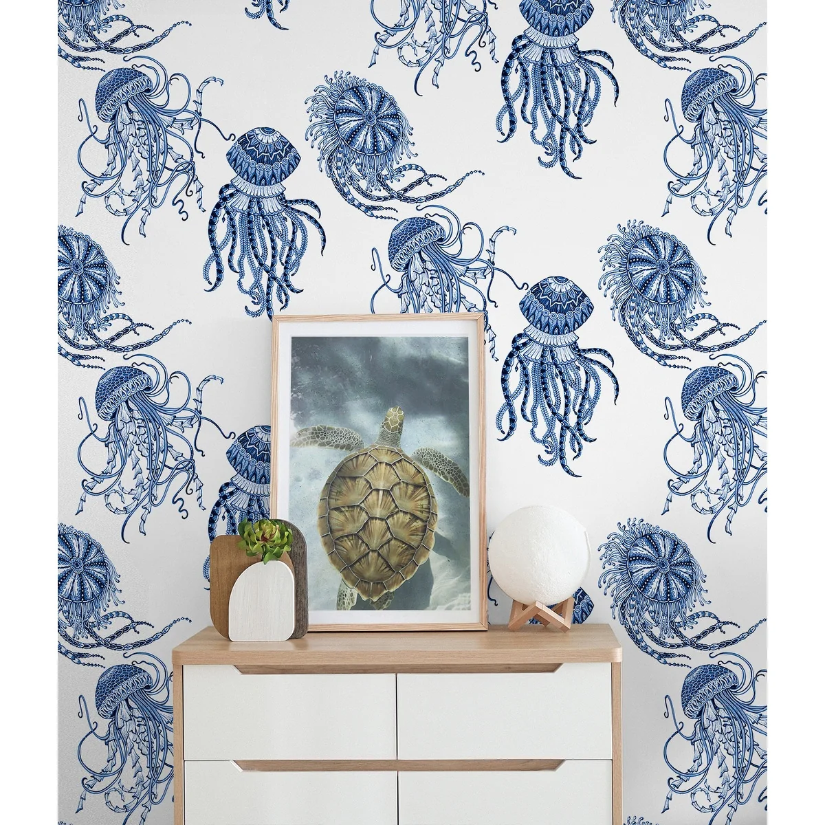 NextWall Jellyfish Peel and Stick Wallpaper