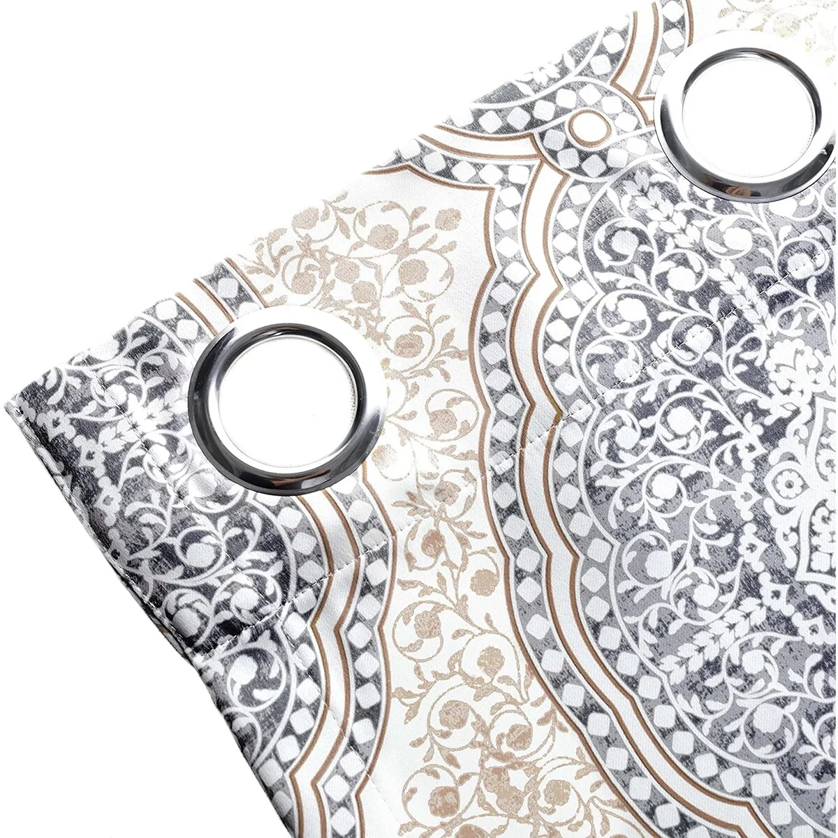 DriftAway Adrianne Pastel Damask Room Darkening Curtain Panel Pair