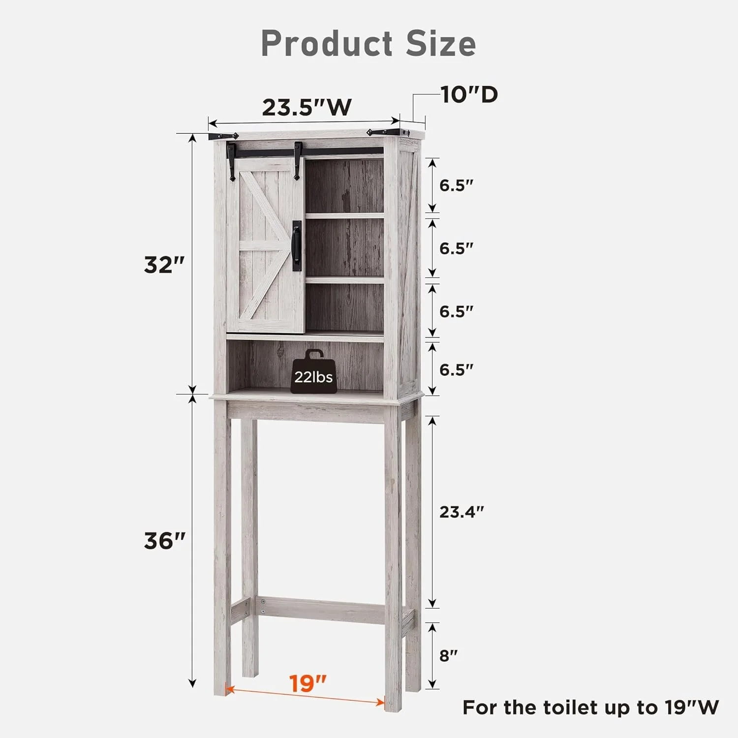 Farmhouse Over The Toilet Storage Cabinet, Cabinet Over Toilet